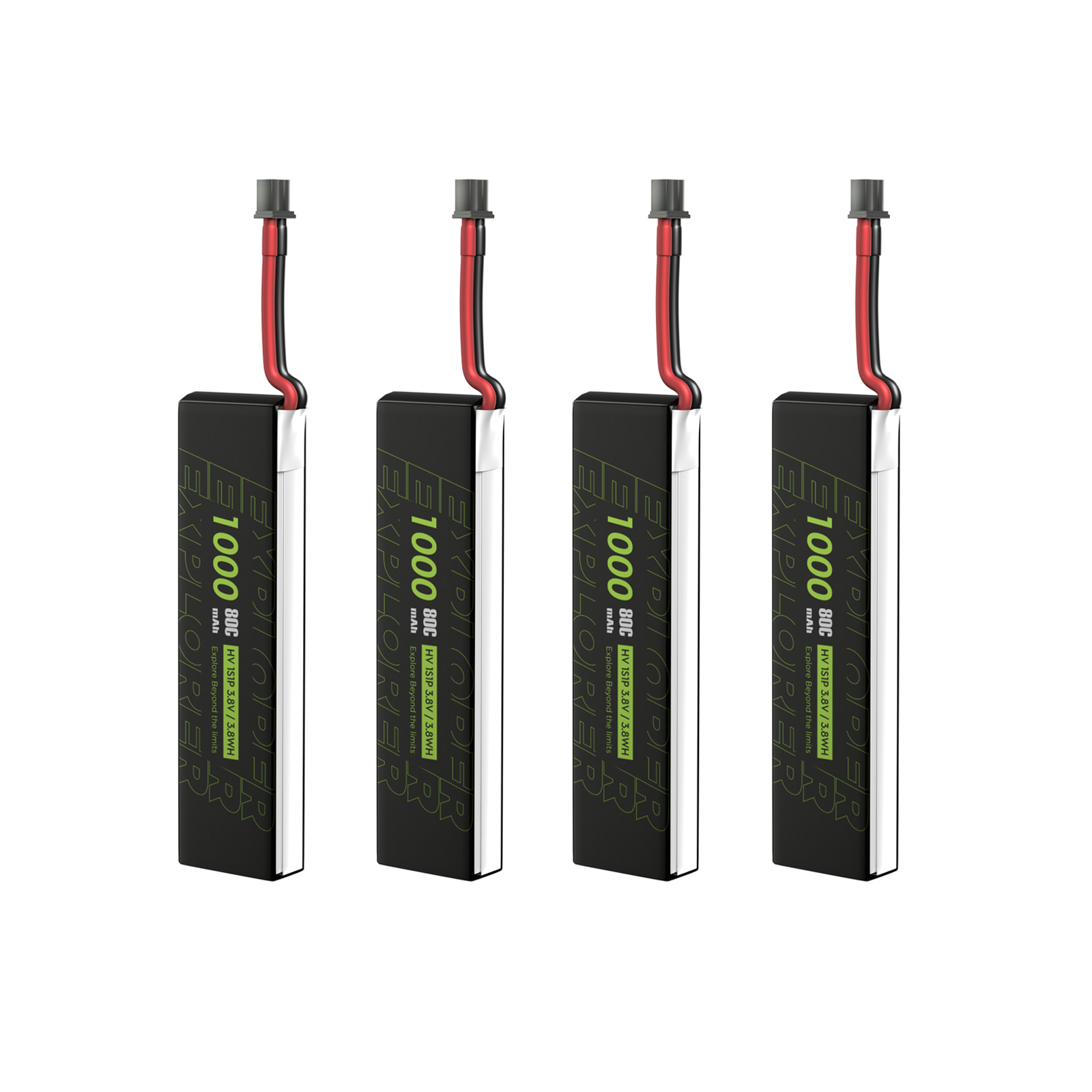 4PCS Explorer 1S 1000mAh 80C LiHV V2 A30 Plug