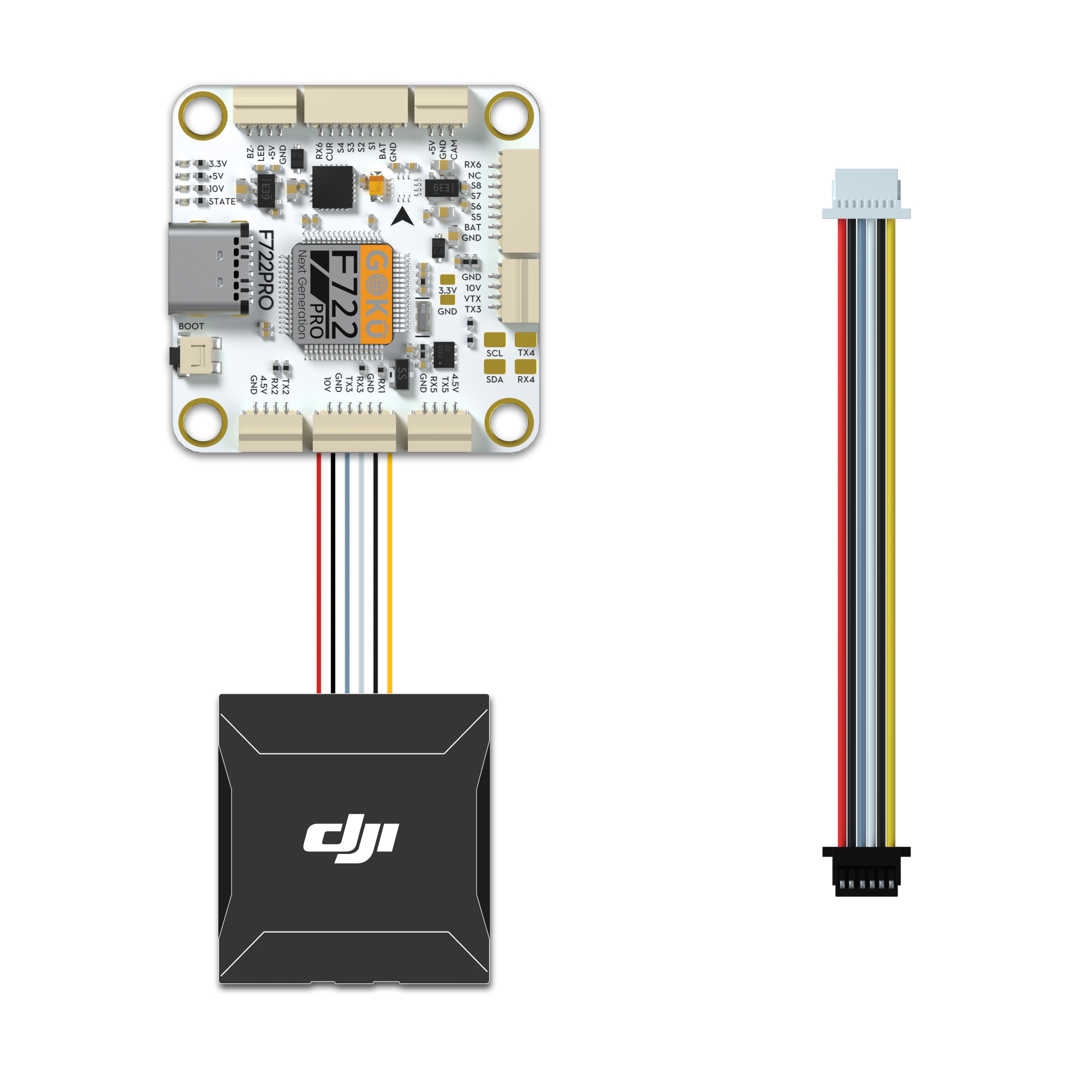 Flywoo 2JST SH 1.0mm 6Pins 6P to 6P O3 & Flight Controller Flywoo 2JST SH 1.0mm 6Pins 6P to 6P O3 & Flight Controller