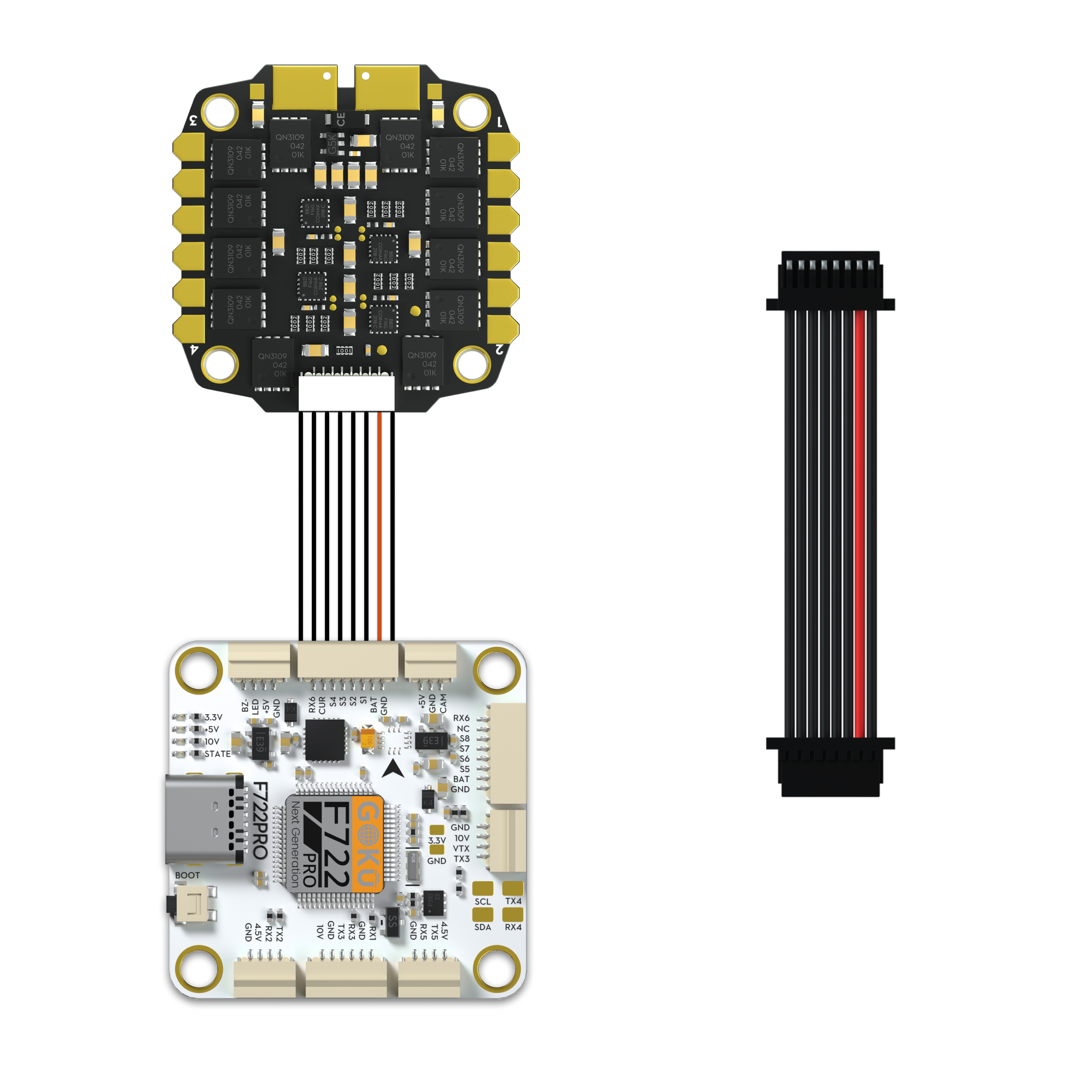 Flywoo 2JST SH 1.0mm 6Pins 6P to 6P O3 & Flight Controller Connection