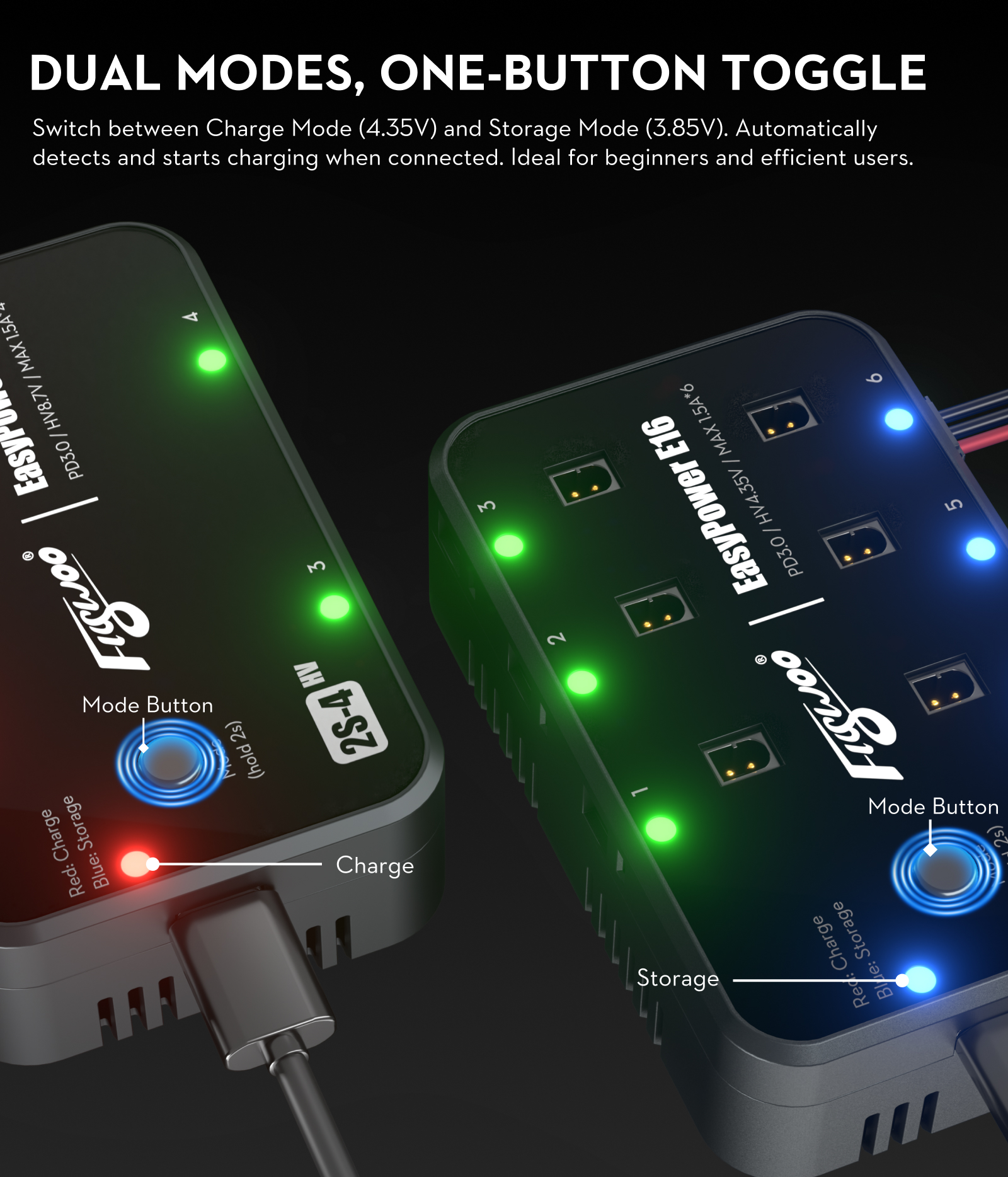 Flywoo EasyPower E16 \ E24 1S \ 2S Battery charger