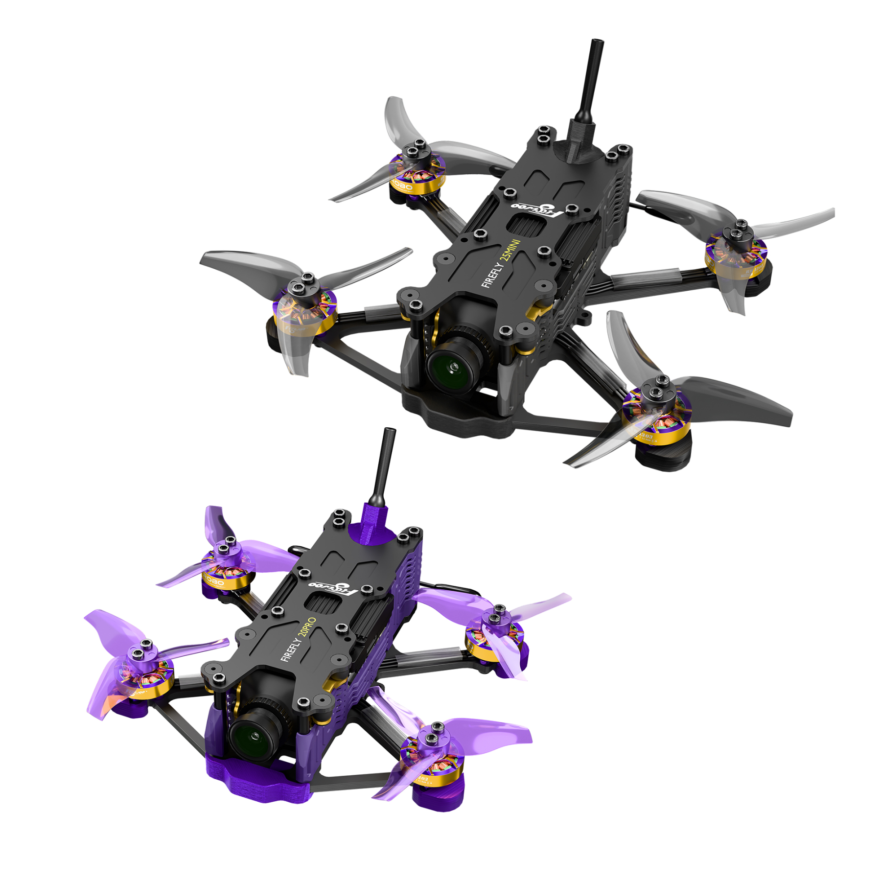 Flywoo FPV aircraft official view showing main components and connections