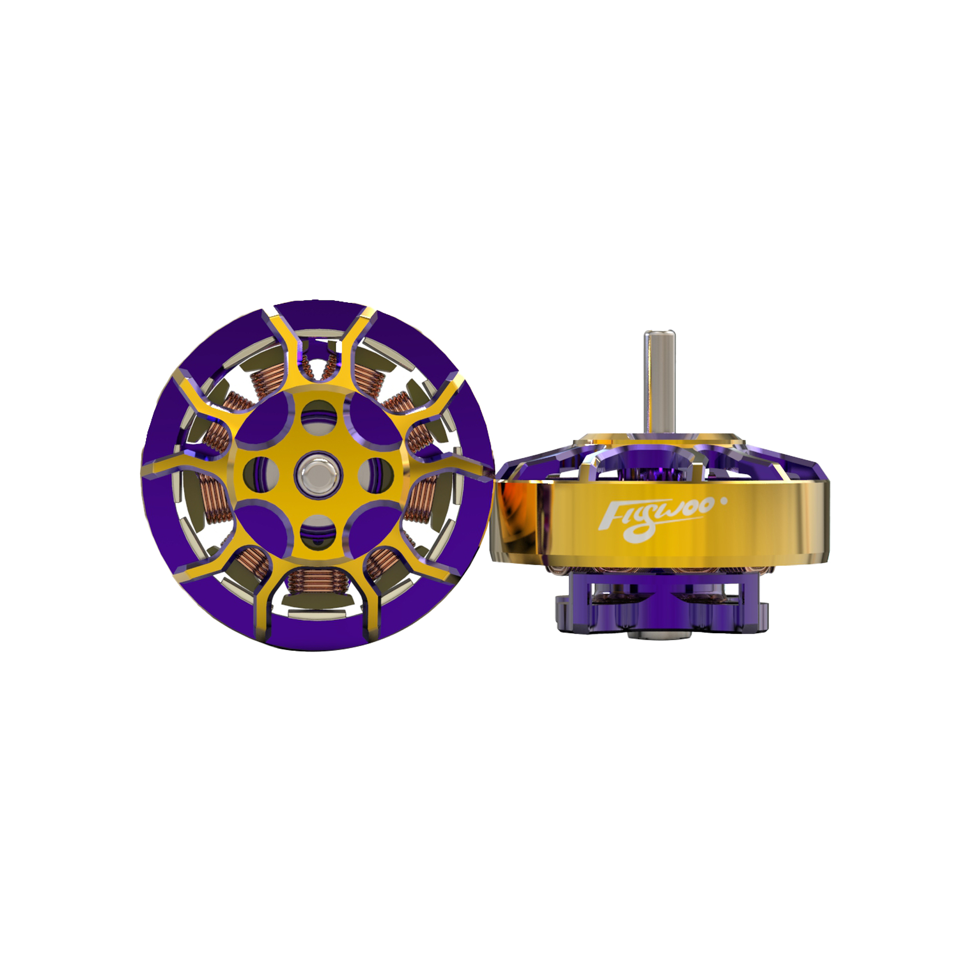 Flywoo ROBO 1202.5 11500kv  FPV Motor Gold/Purple (New Version)