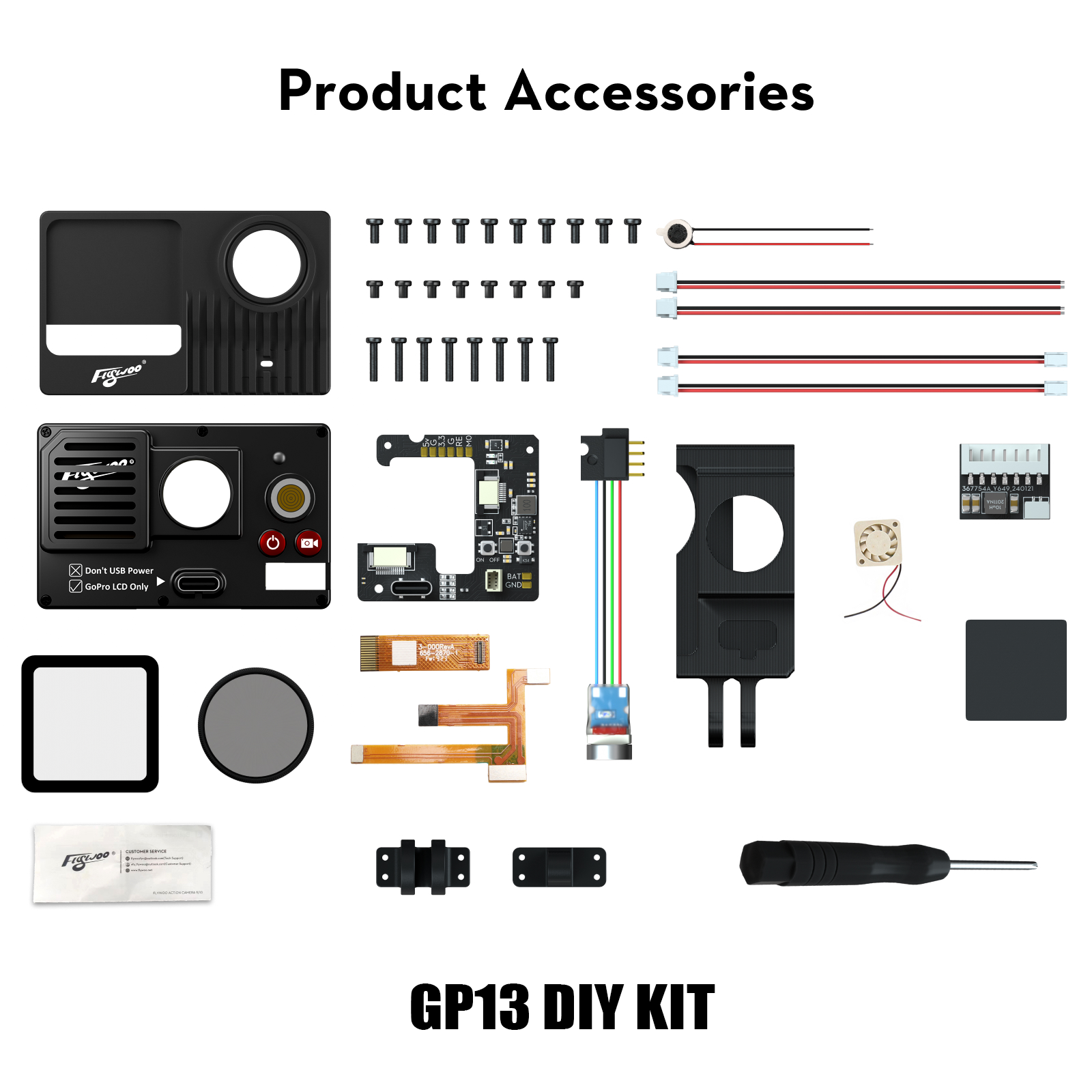 Flywoo Naked Gopro Action Camera V2 Pro DIY Kit and Parts