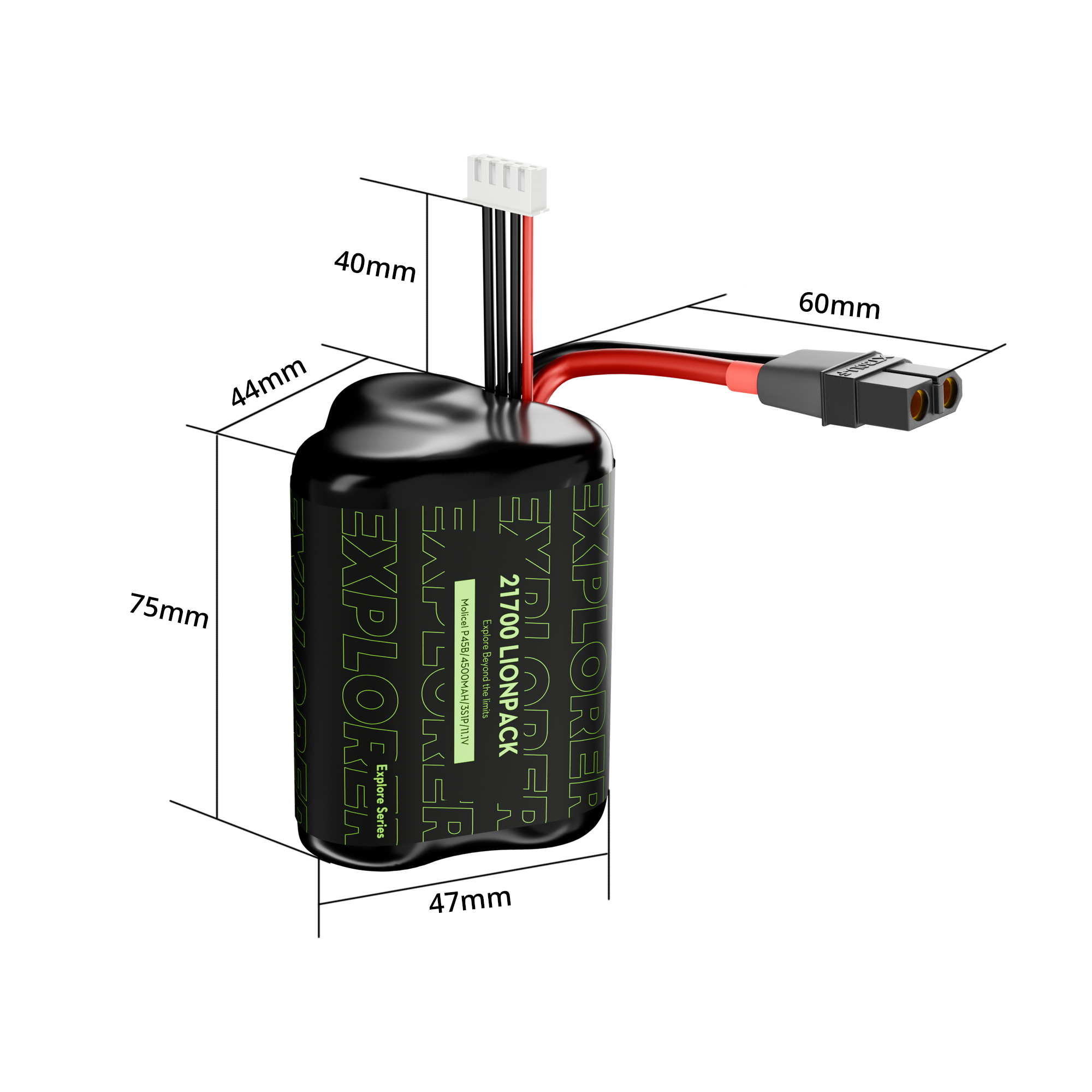 Flywoo Explorer Molicell P45B 21700 3S1P 4500mAh  Lionpack Battery
