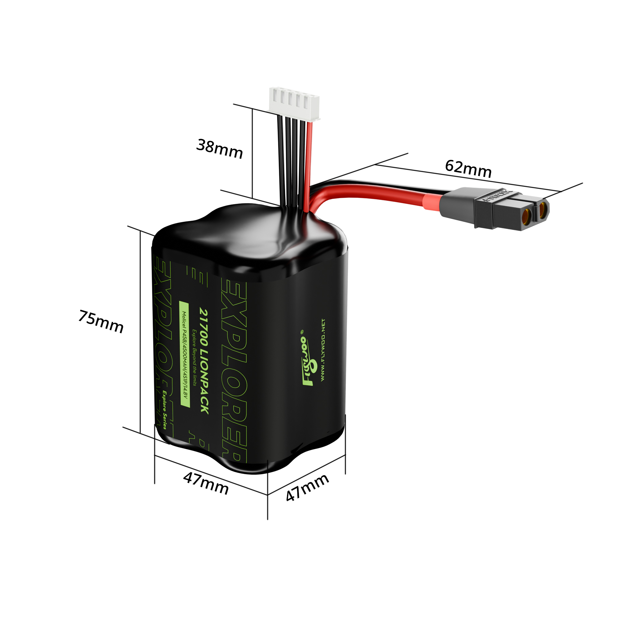 Flywoo Explorer Molicell P45B 21700 4S1P 4500mAh  Lionpack Battery