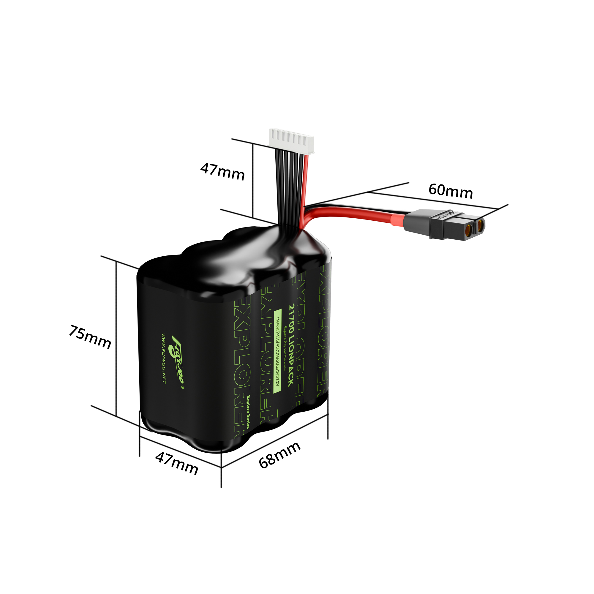 Flywoo Explorer Molicell P45B 21700  6S1P 4500mAh Lionpack Battery