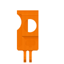 (Orange) Lightweight TPU Mount