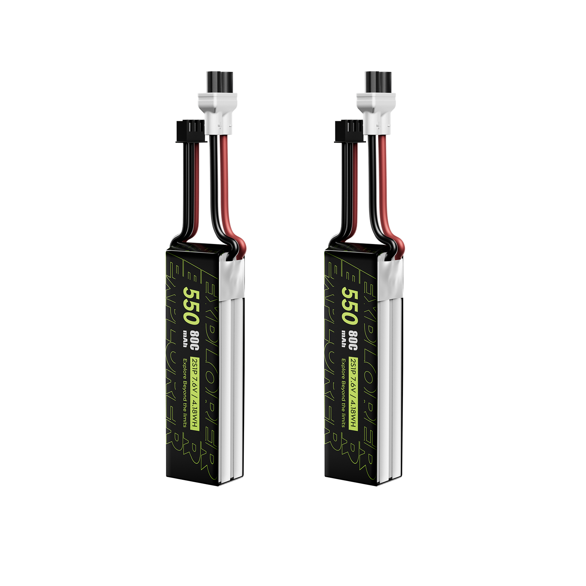 2PCS Explorer 550mAh LiHV 2S 80C Battery （Flywoo XT30UP）