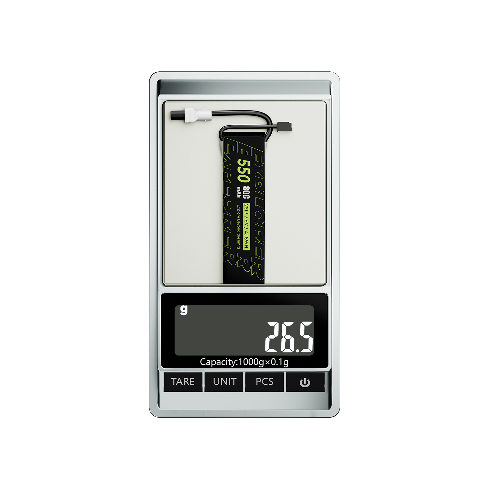 2PCS Explorer 550mAh LiHV 2S 80C Battery （Flywoo XT30UP）