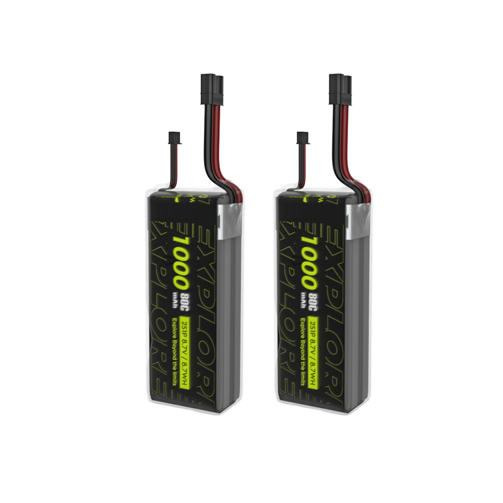 2PCS Explorer 550mah HV 2S 80C Lipo Battery for Micro quad XT30