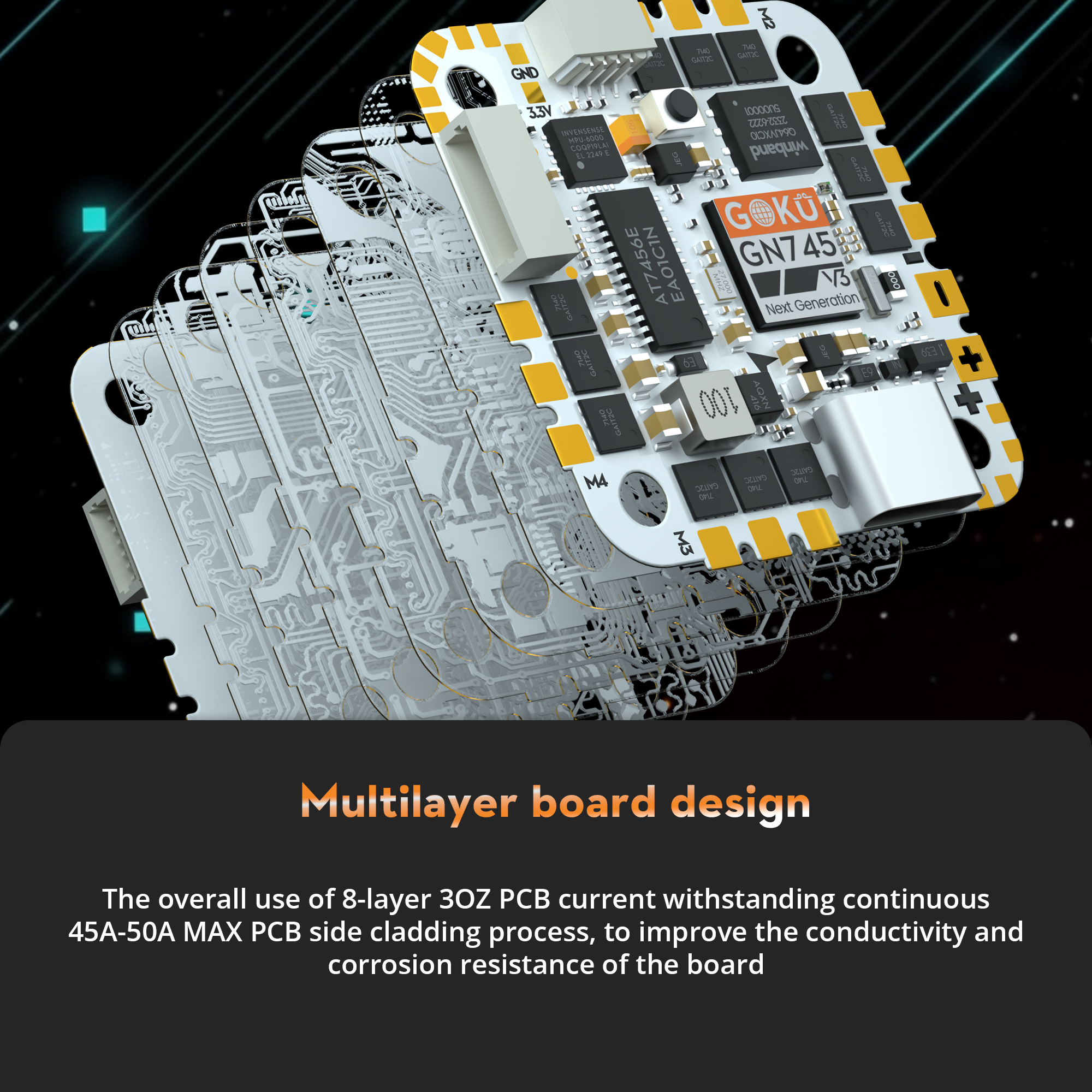 GOKU GN 745 45A AIO 32bit (MPU6000 ) V3