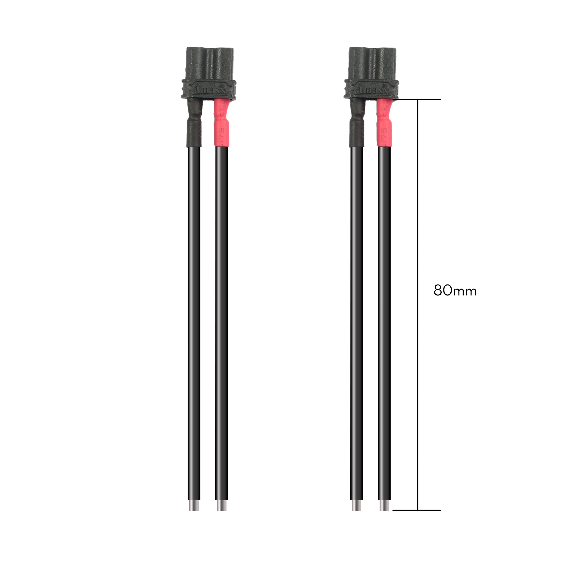 Flywoo Black XT30U 18AWG Female \ Male Pigtail (2pcs)