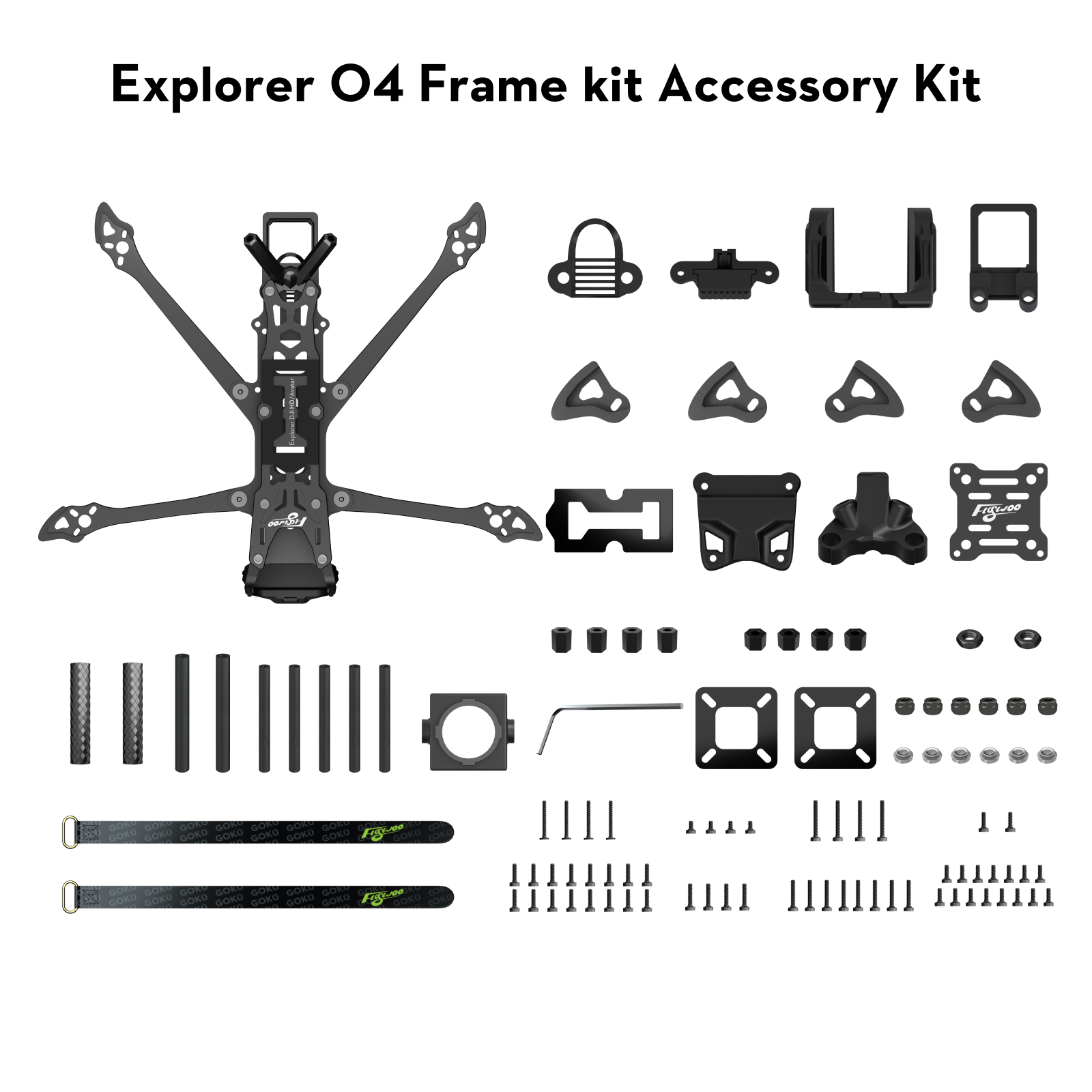 FLYWOO Explorer LR O3 Frame Kit – Durable Carbon Fiber Design