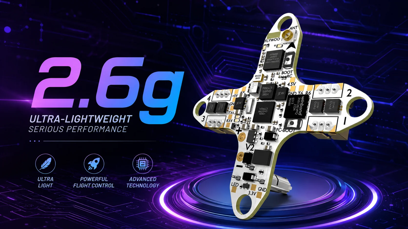 GOKU F405 HD 1S AIO 2.6g ultra-lightweight electronics for Firefly 1S O4 Wide