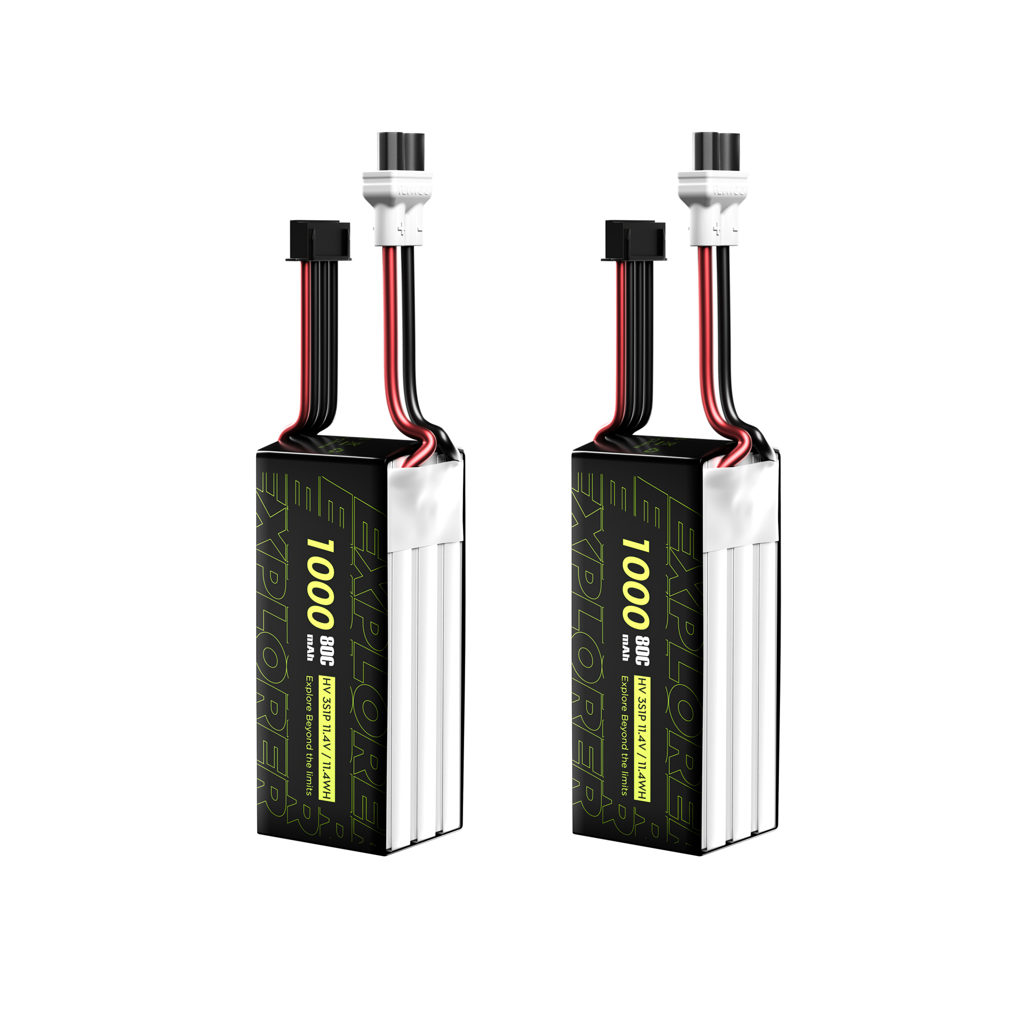 2PCS Explorer 1000mAh LiHV 3S 80C Battery （Flywoo XT30UP）