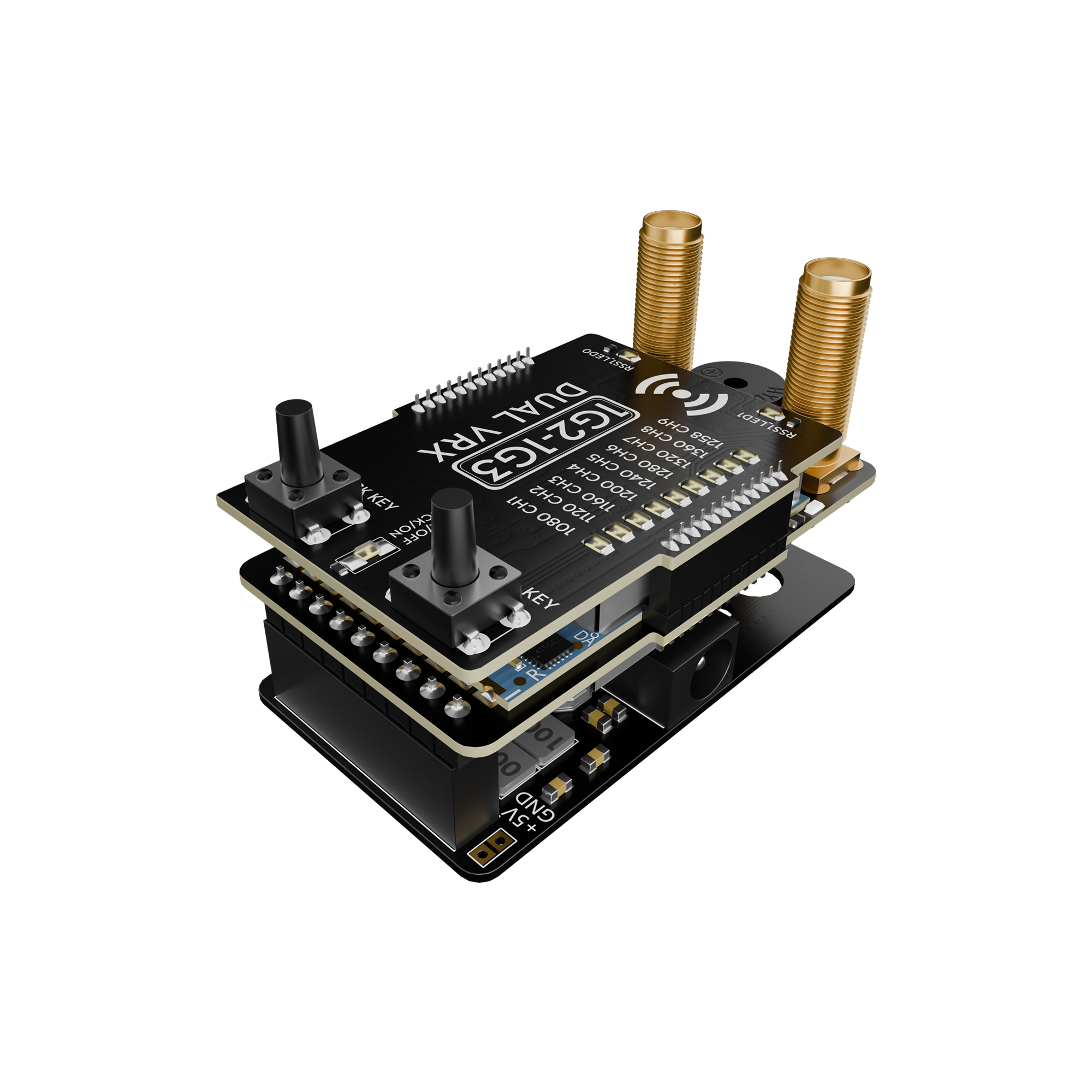 Flywoo 1G2-1G3 Dual VRX Analog Goggle Receiver Module V2 (Compatible with DJI Goggles V2) 