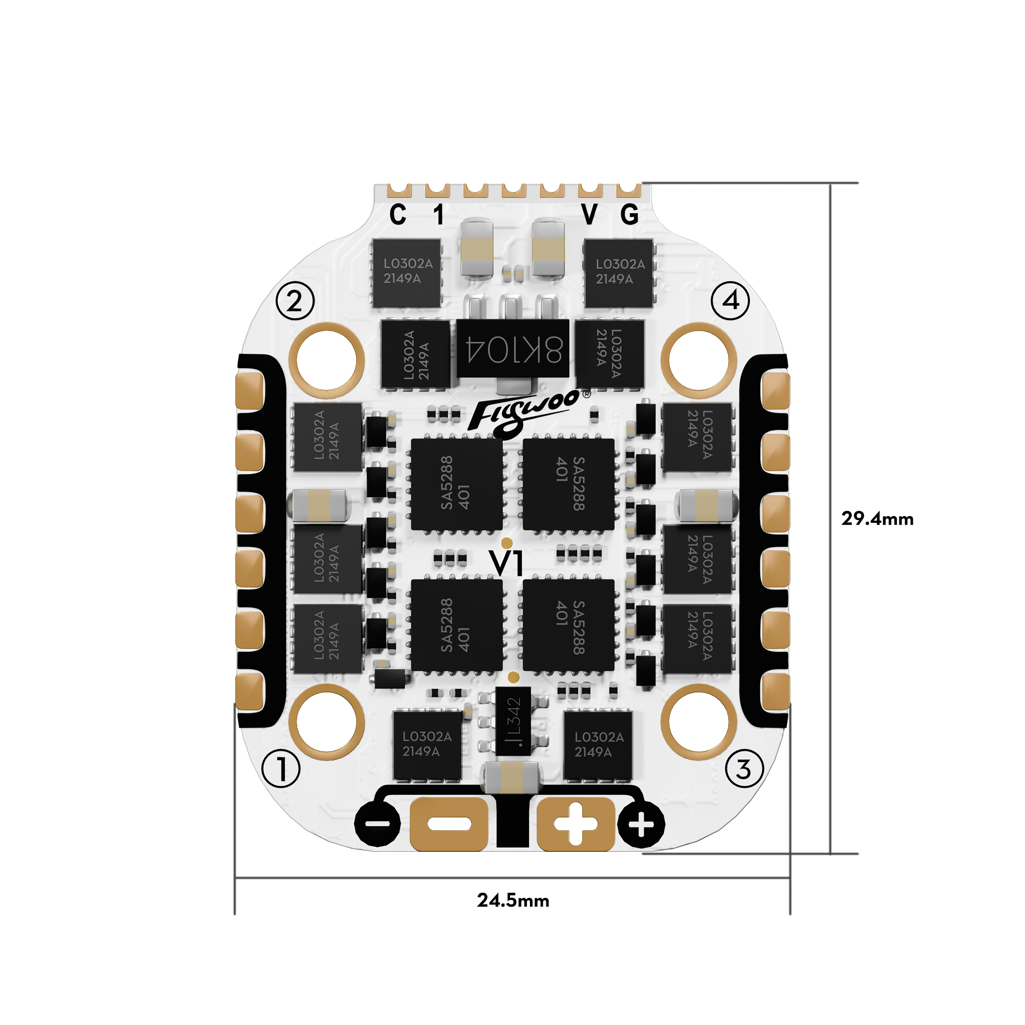 GOKU GN405 Nano HD 35A Stack V3 W/ TXCO ELRS 2.4g Plug&Play O4 / O4 Pro-FLYWOO