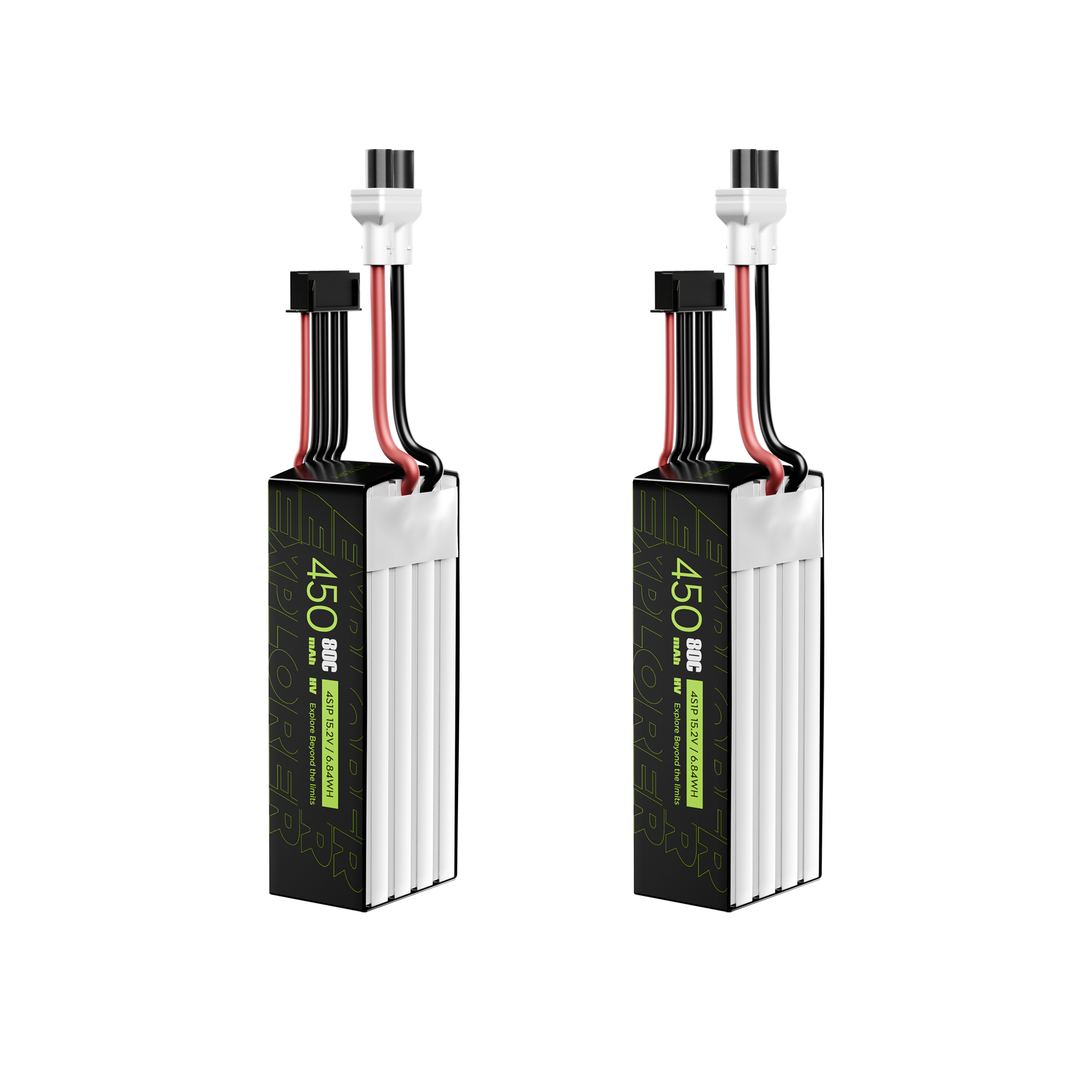 Explorer 450 mAh HV 4s 80C Lipo Battery--XT30( 2PCS )