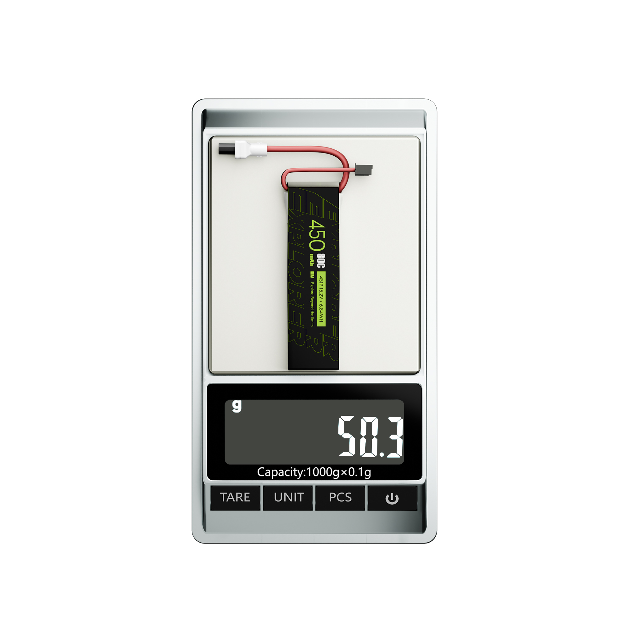 Explorer 450 mAh HV 4s 80C Lipo Battery--XT30( 2PCS )