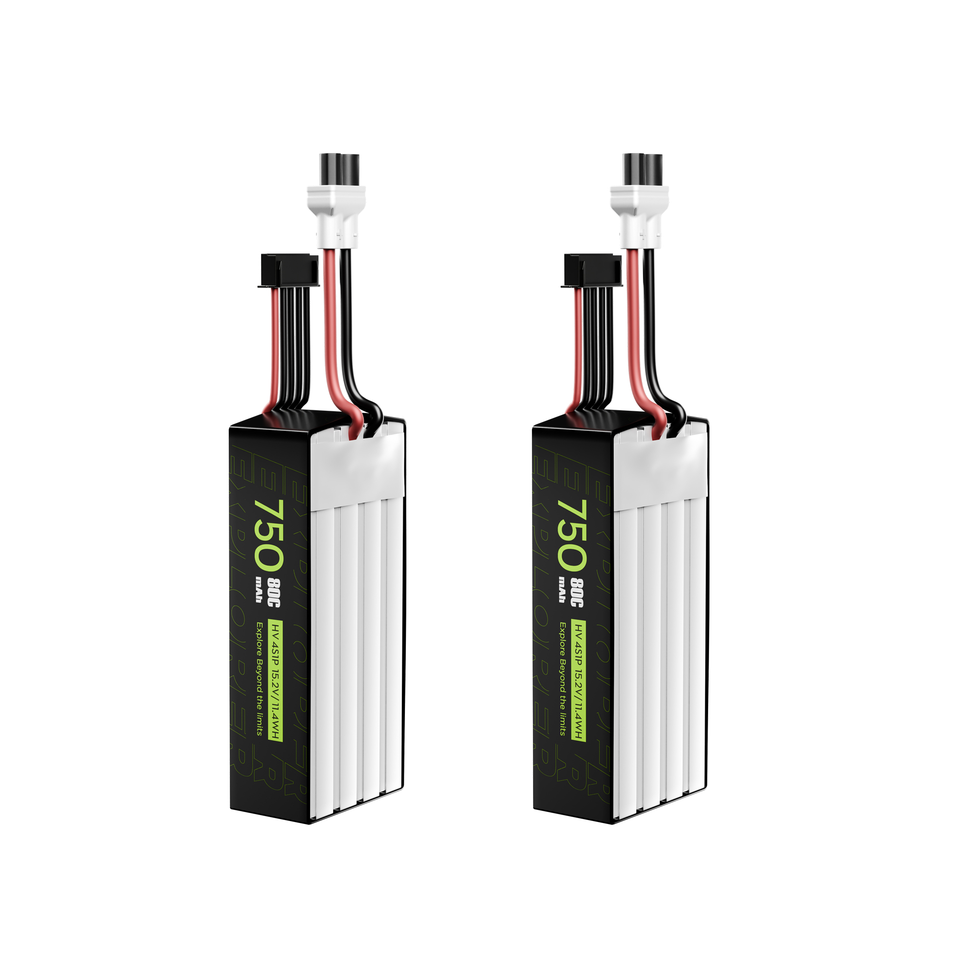 2PCS Explorer 750mAh LiHV 4S 80C Battery （Flywoo XT30UP）