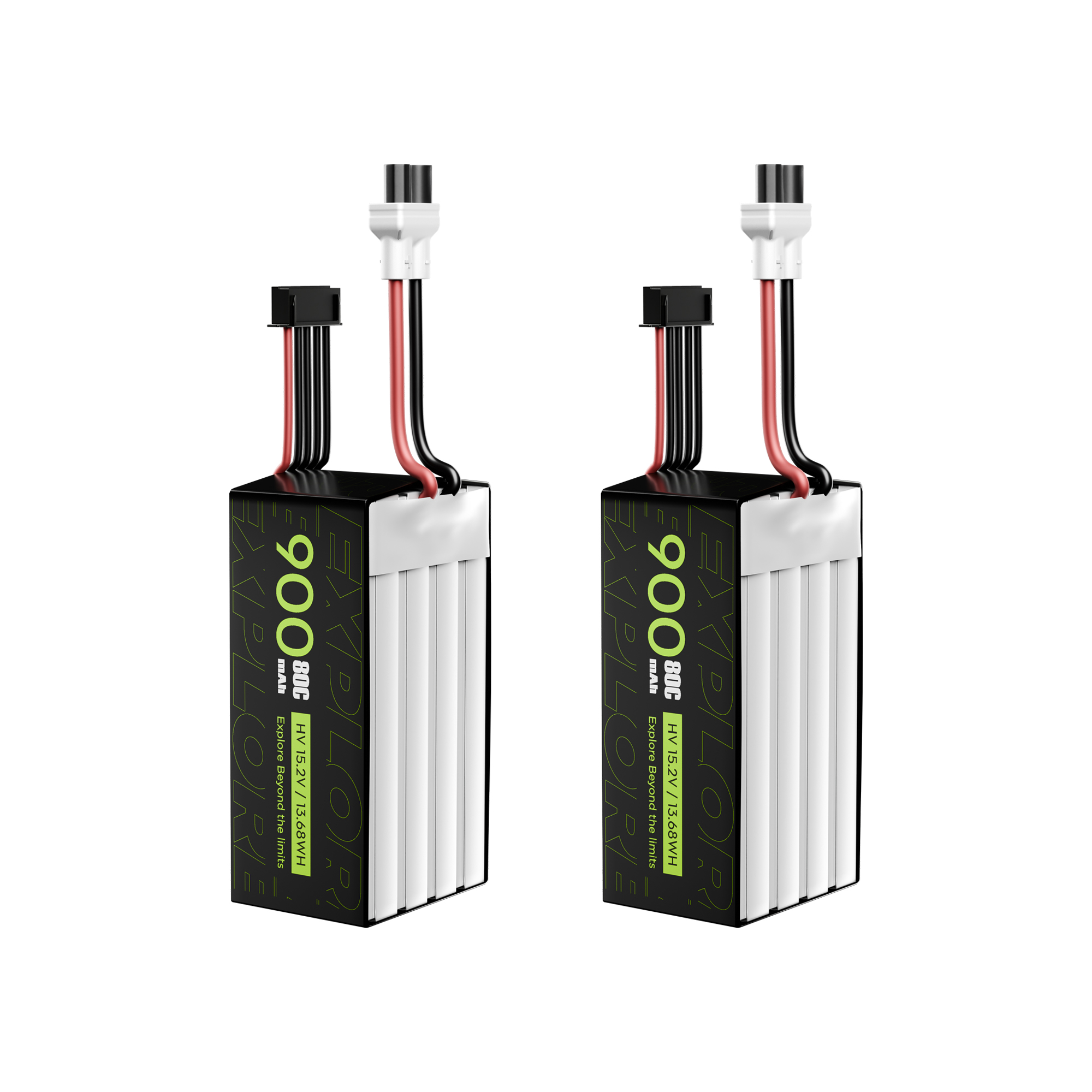 2PCS Explorer 900mAh LiHV 4S 80C Battery （Flywoo XT30UP）