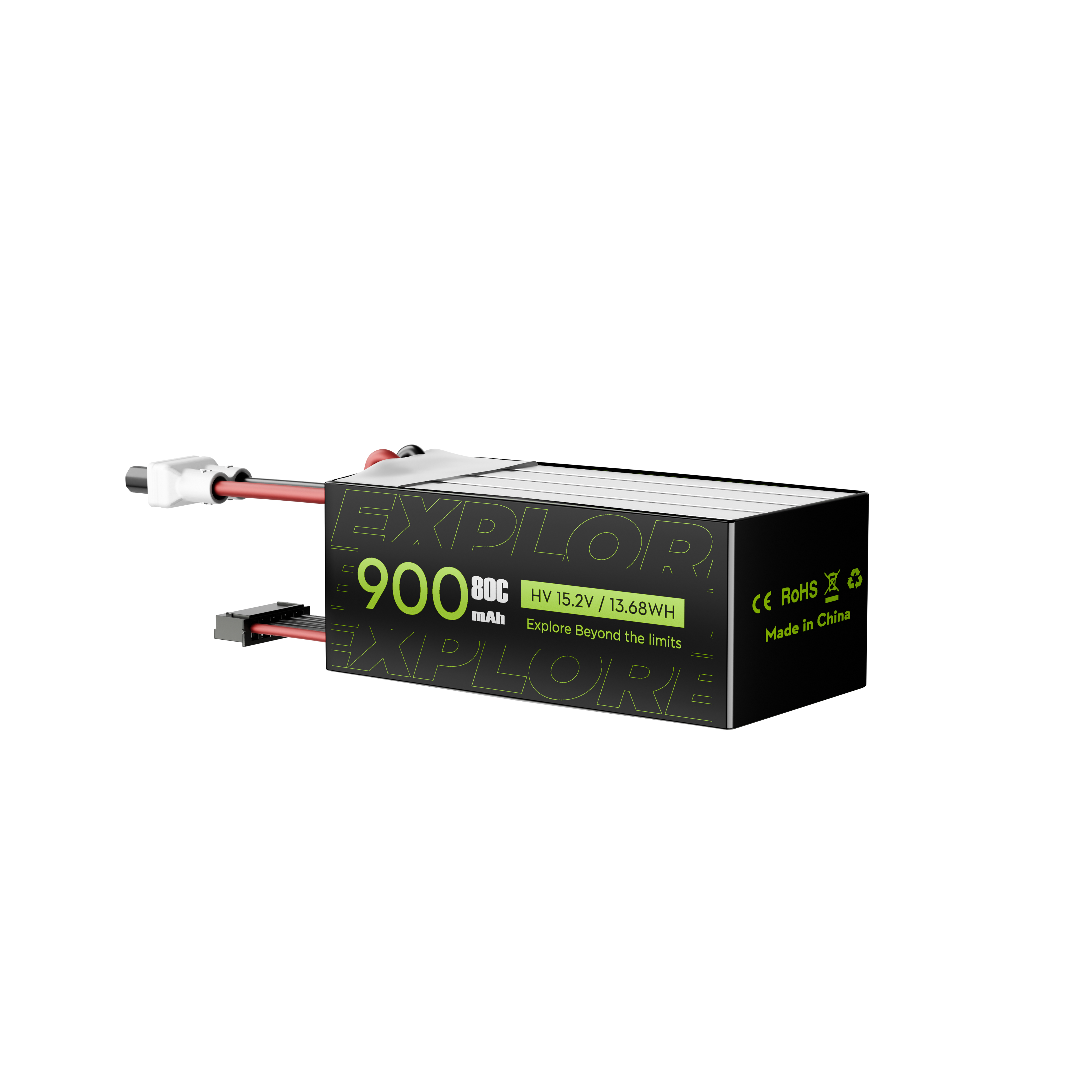 2PCS Explorer 900mAh LiHV 4S 80C Battery （Flywoo XT30UP）