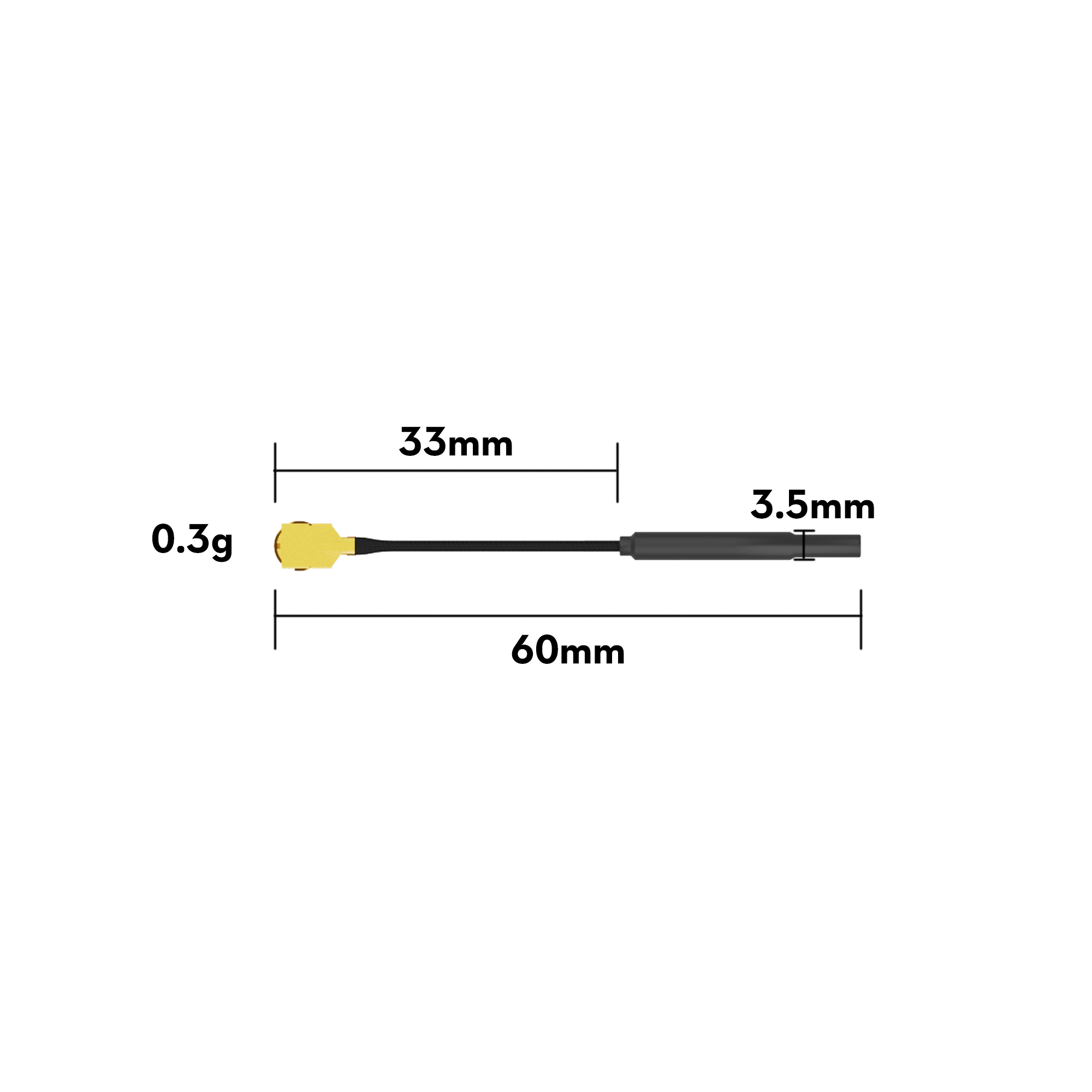 5pcs Flywoo 5.8G Light 5.8G 3dBi Brass Antenna UFL for VTX