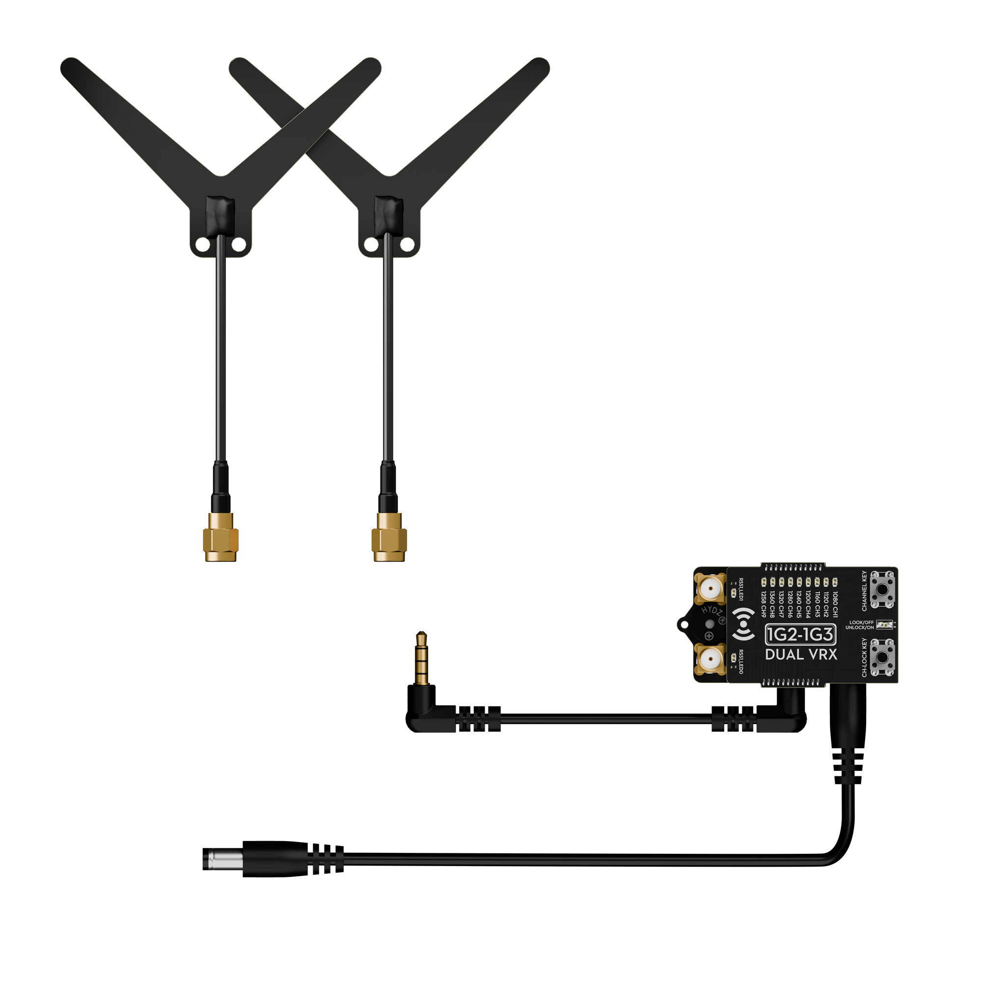 Flywoo 1G2-1G3 Dual VRX Analog Goggle Receiver Module V2 (Compatible with DJI Goggles V2) 