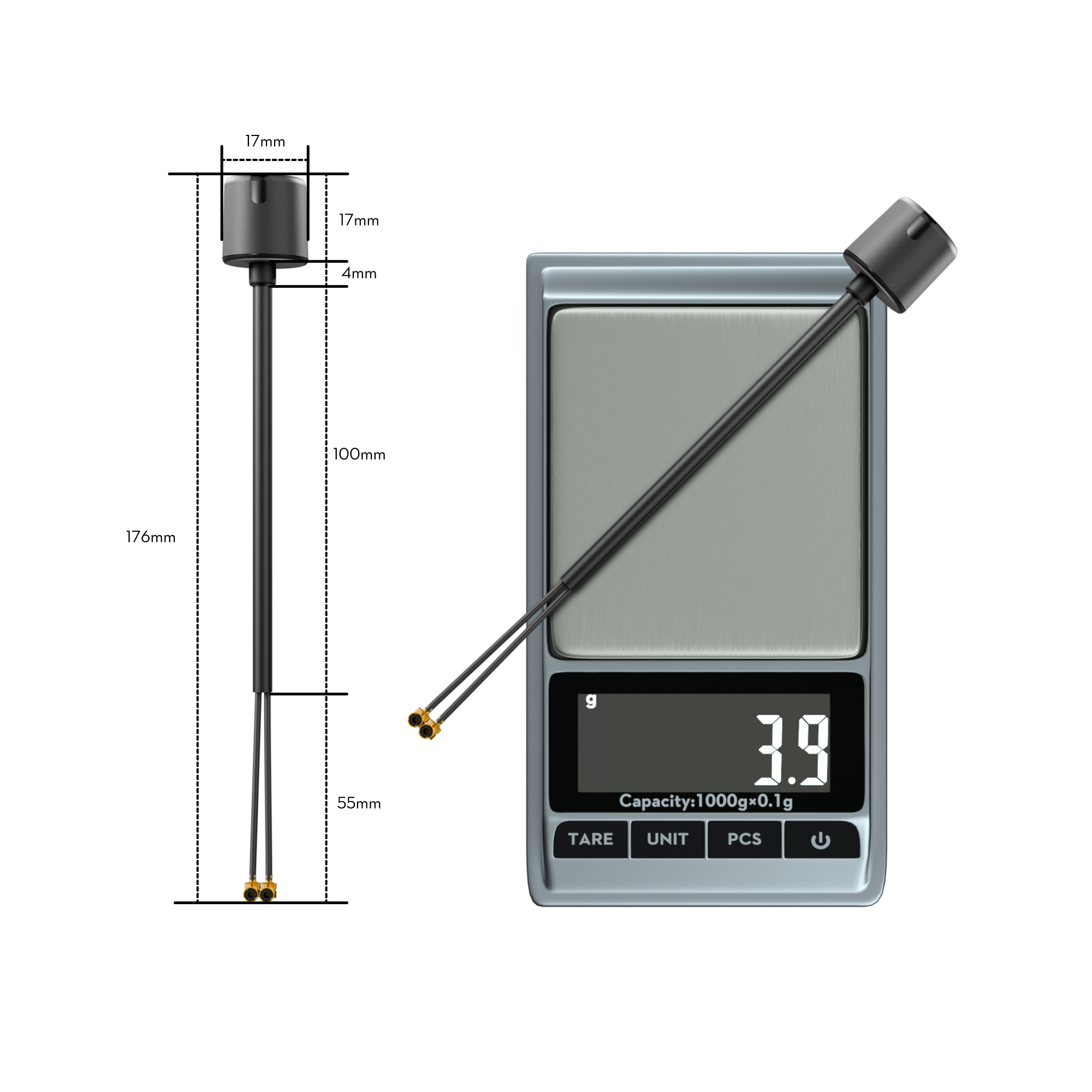 Flywoo Bipolar Dual-Band 5.8Ghz/2.4Ghz UFL Antenna For DJI O3 V2