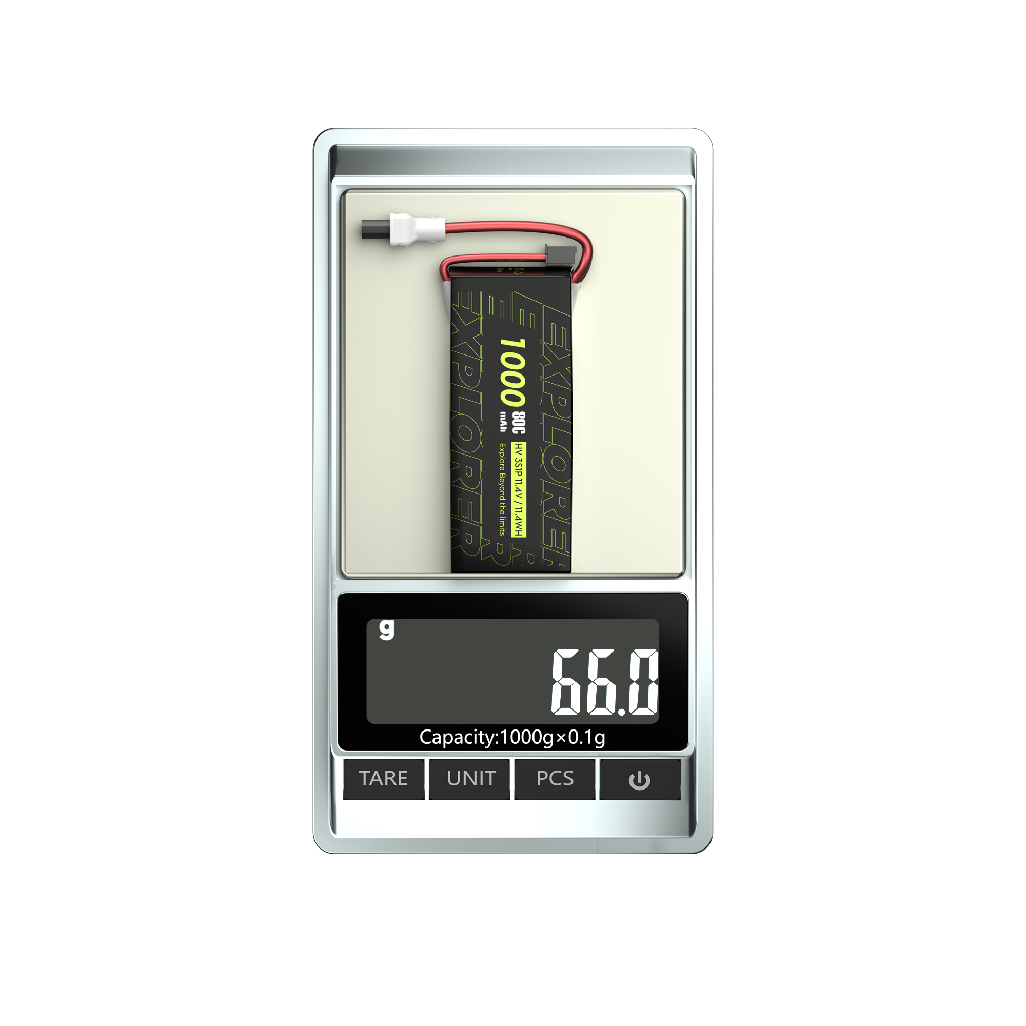 2PCS Explorer 1000mAh LiHV 3S 80C Battery （Flywoo XT30UP）