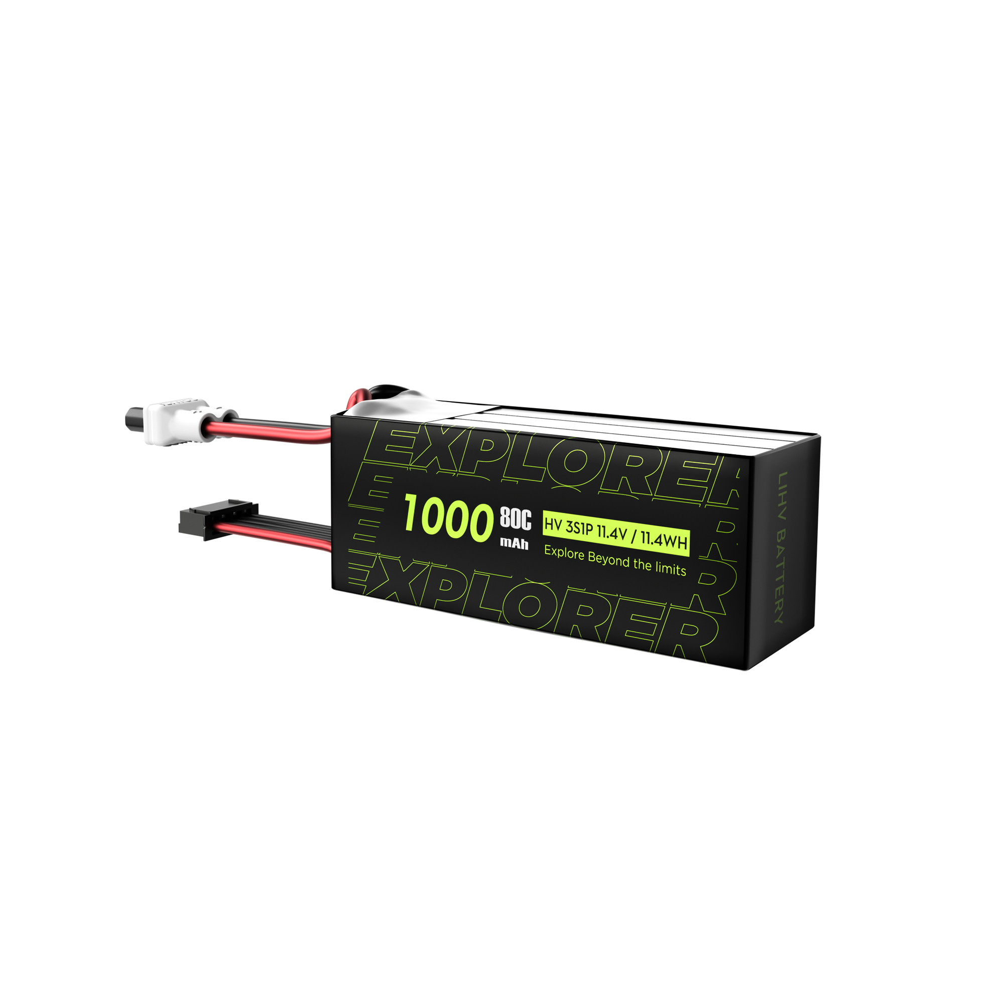 2PCS Explorer 1000mAh LiHV 3S 80C Battery （Flywoo XT30UP）