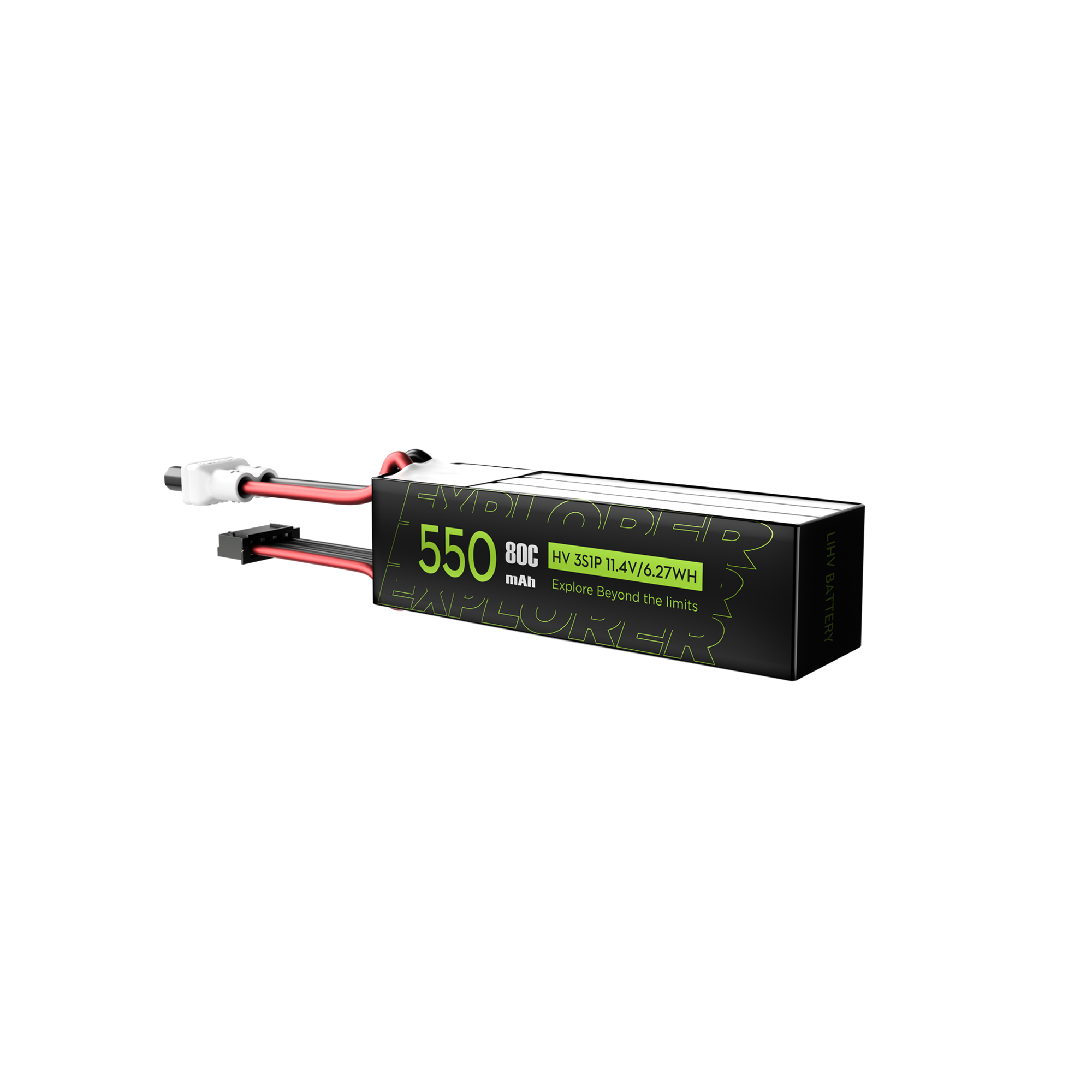 2PCS Explorer 550mAh LiHV 3S 80C Battery （Flywoo XT30UP）