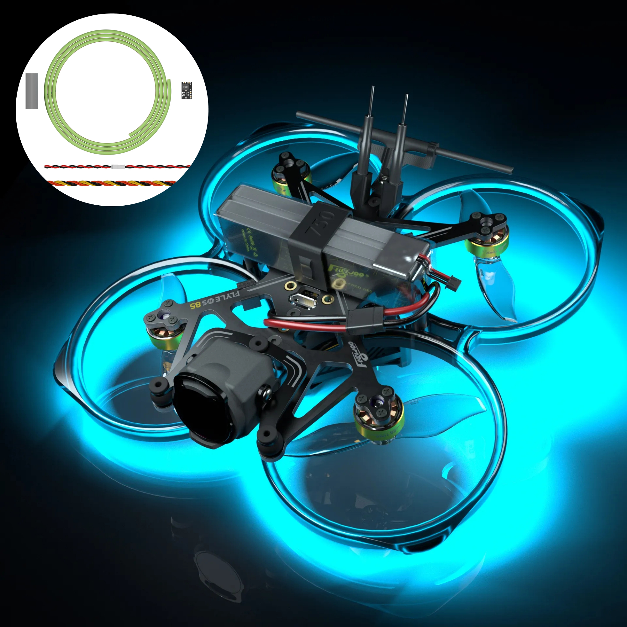 Flywoo Flexible LED + 3.3V Bec （ 2.7mmx1M ）