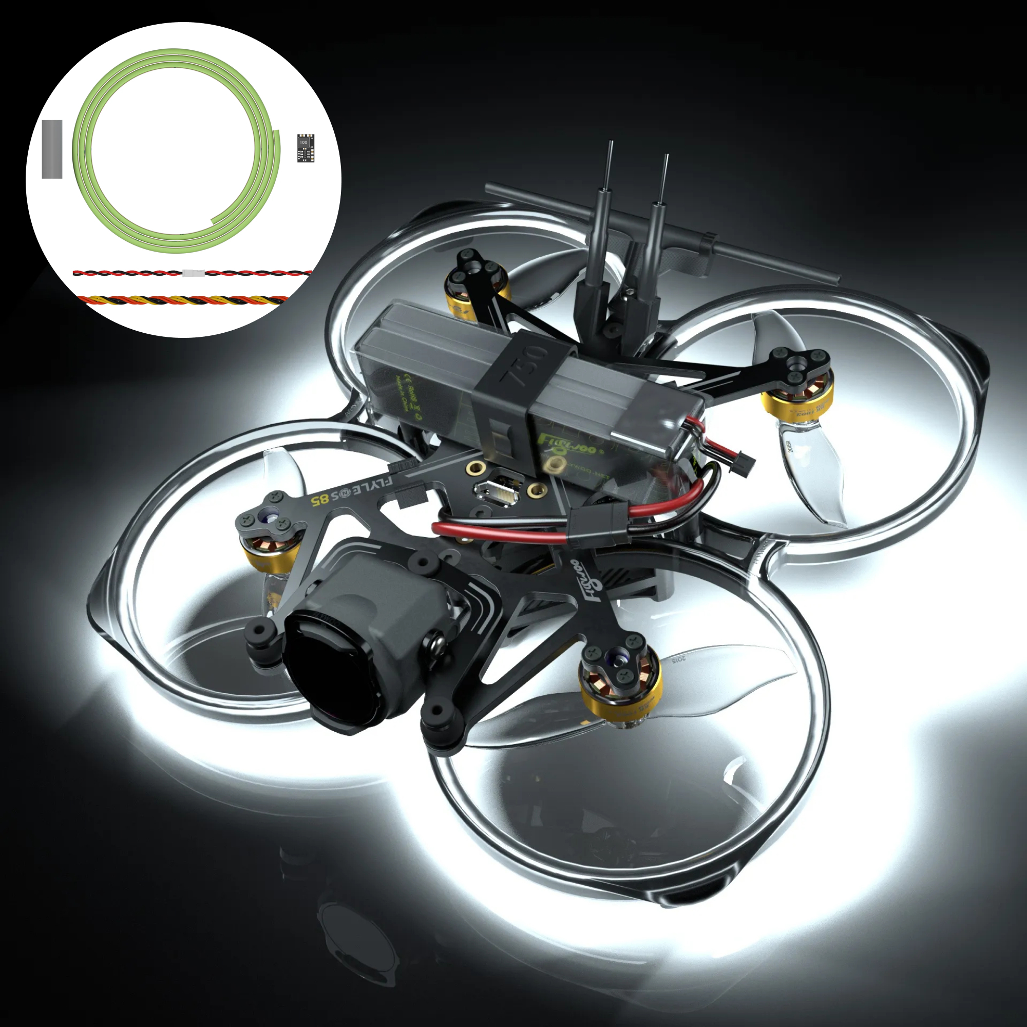 Flywoo Flexible LED + 3.3V Bec （ 2.7mmx1M ）