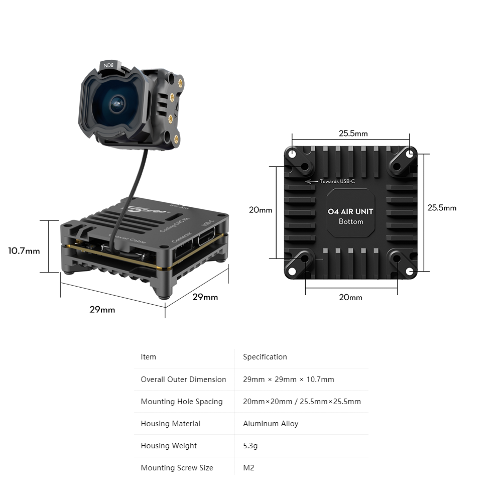 DJI O4 Wide Air Unit Set