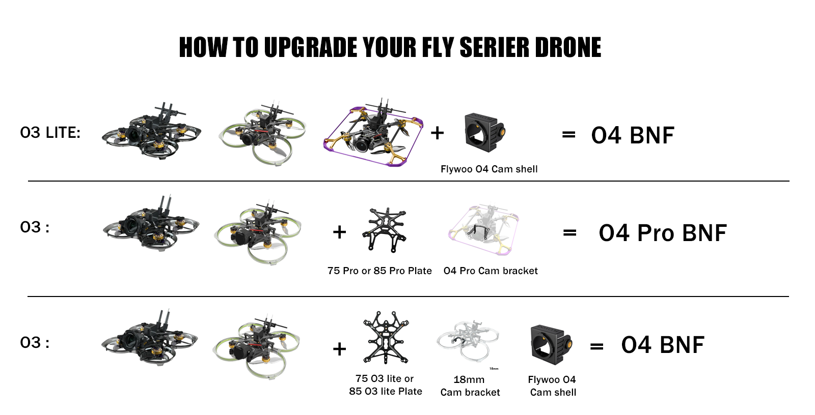 Flywoo FlyLens 75 / 85 Frame Parts Collection - AliExpress Flywoo FlyLens 75 / 85 Frame Parts Collection - AliExpress