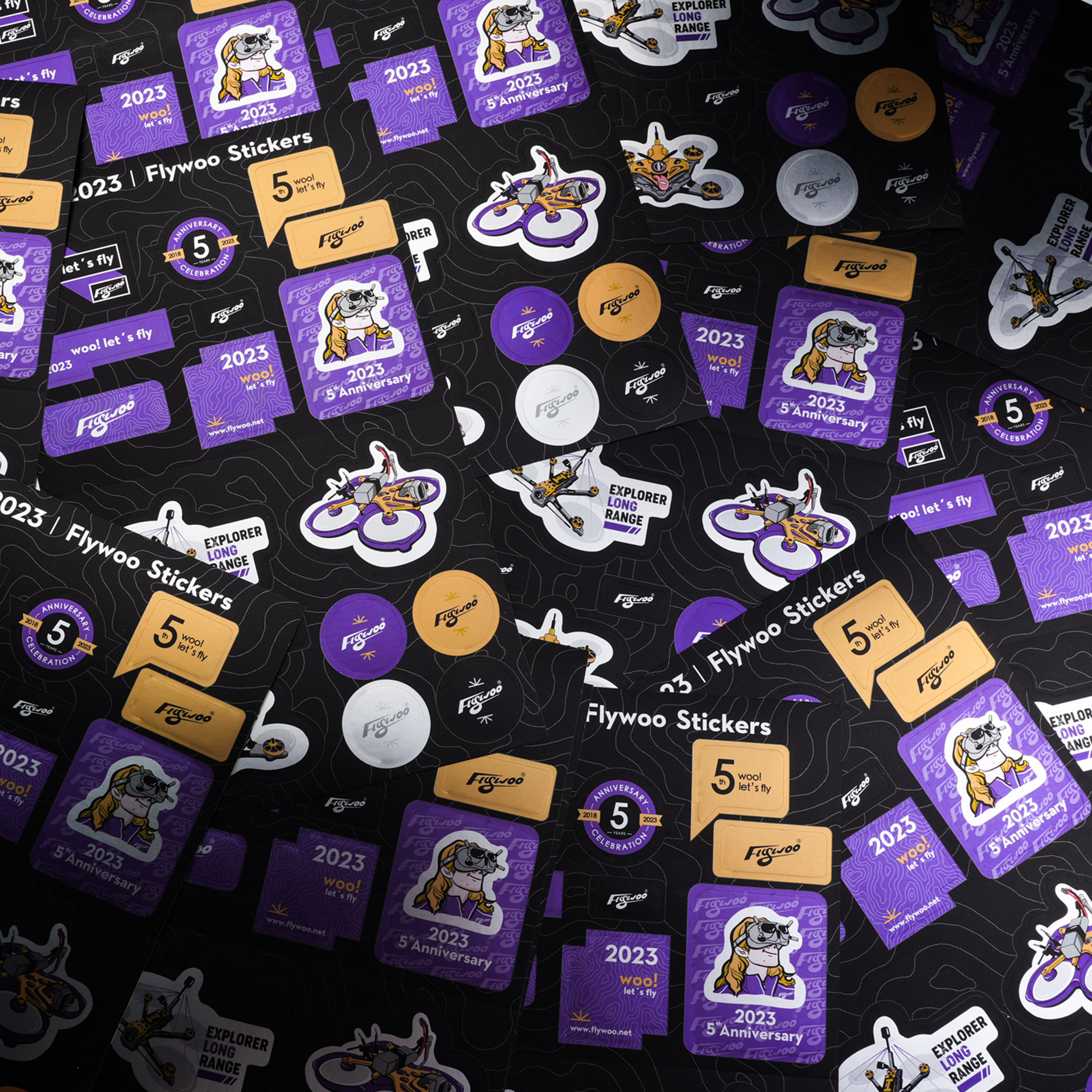 Flywoo 5th Anniversary Stickers