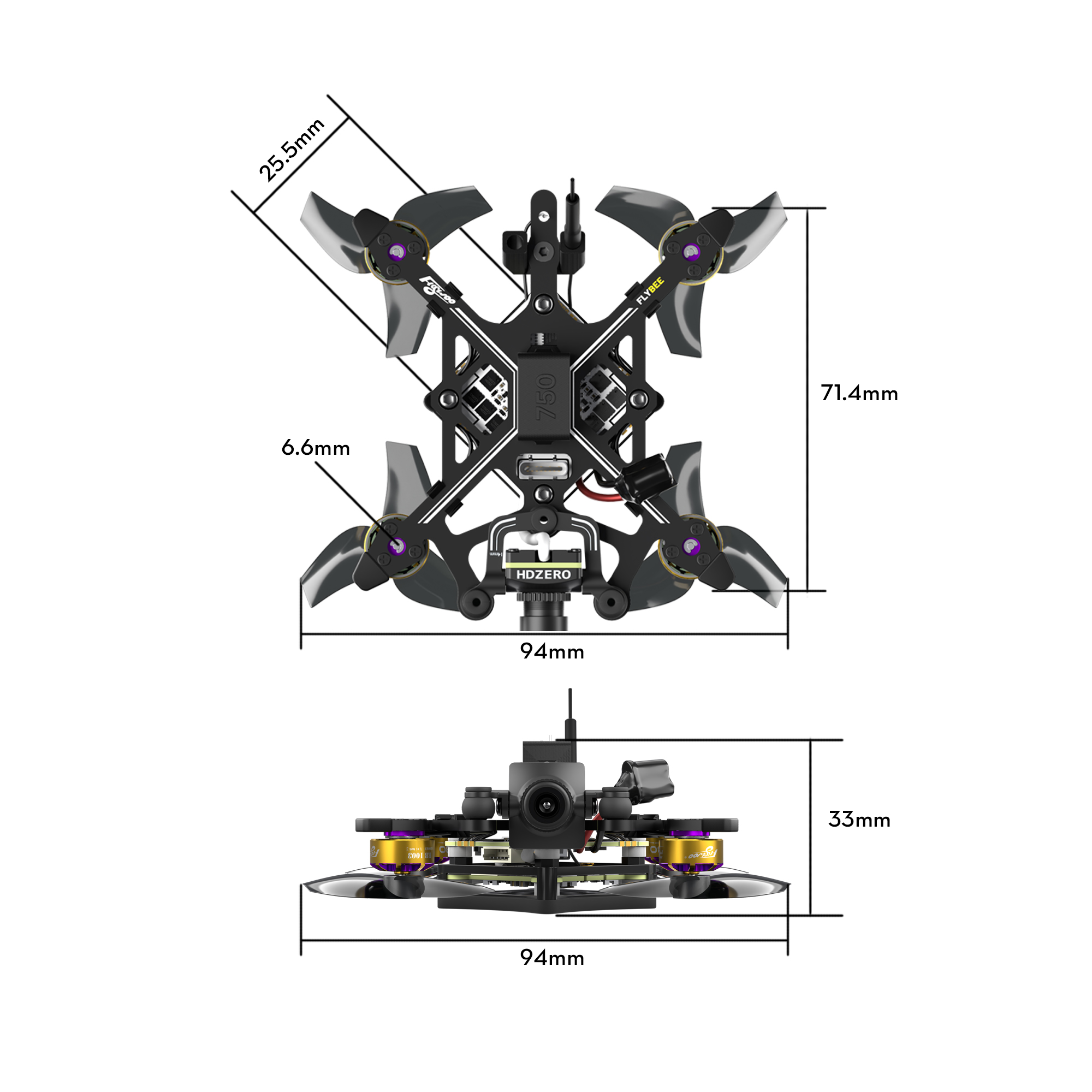 Flybee 16 HDZero 2S Ultralight FPV Drone