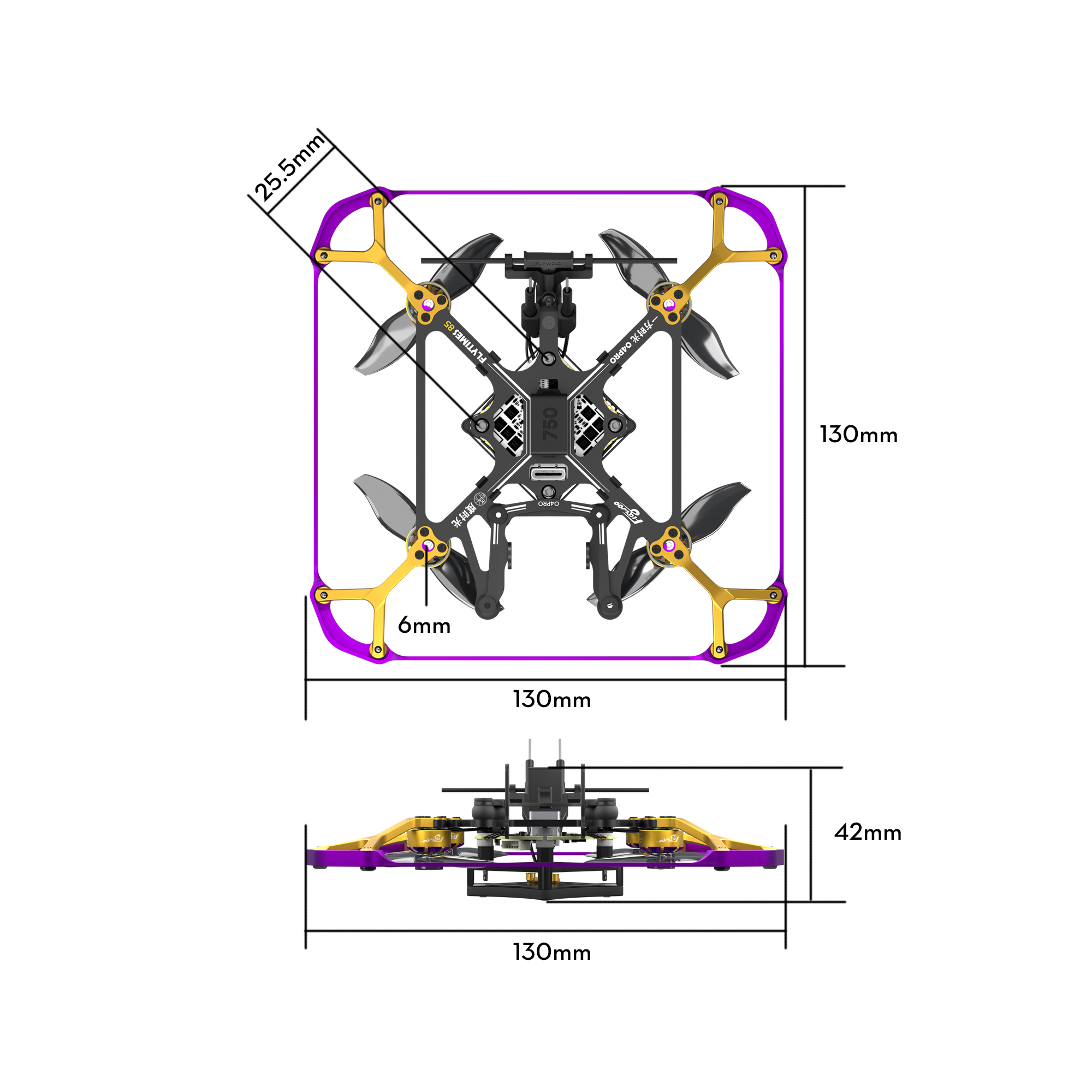Flytimes 85 DJI O4 Wide 2S Micro FPV Drone