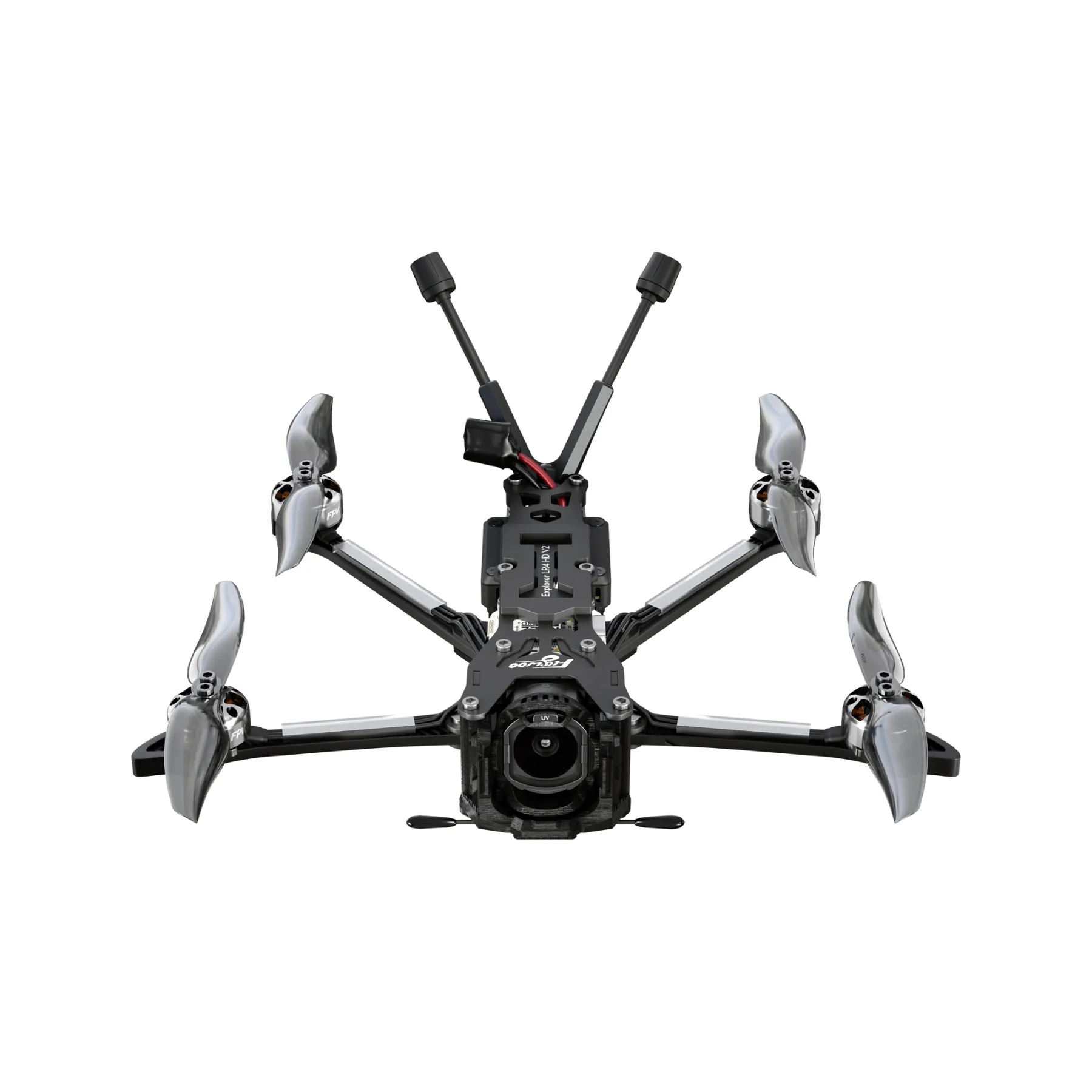 Flywoo FPV aircraft manufacturer image showing controls ports and mounting Flywoo FPV aircraft manufacturer image showing controls ports and mounting