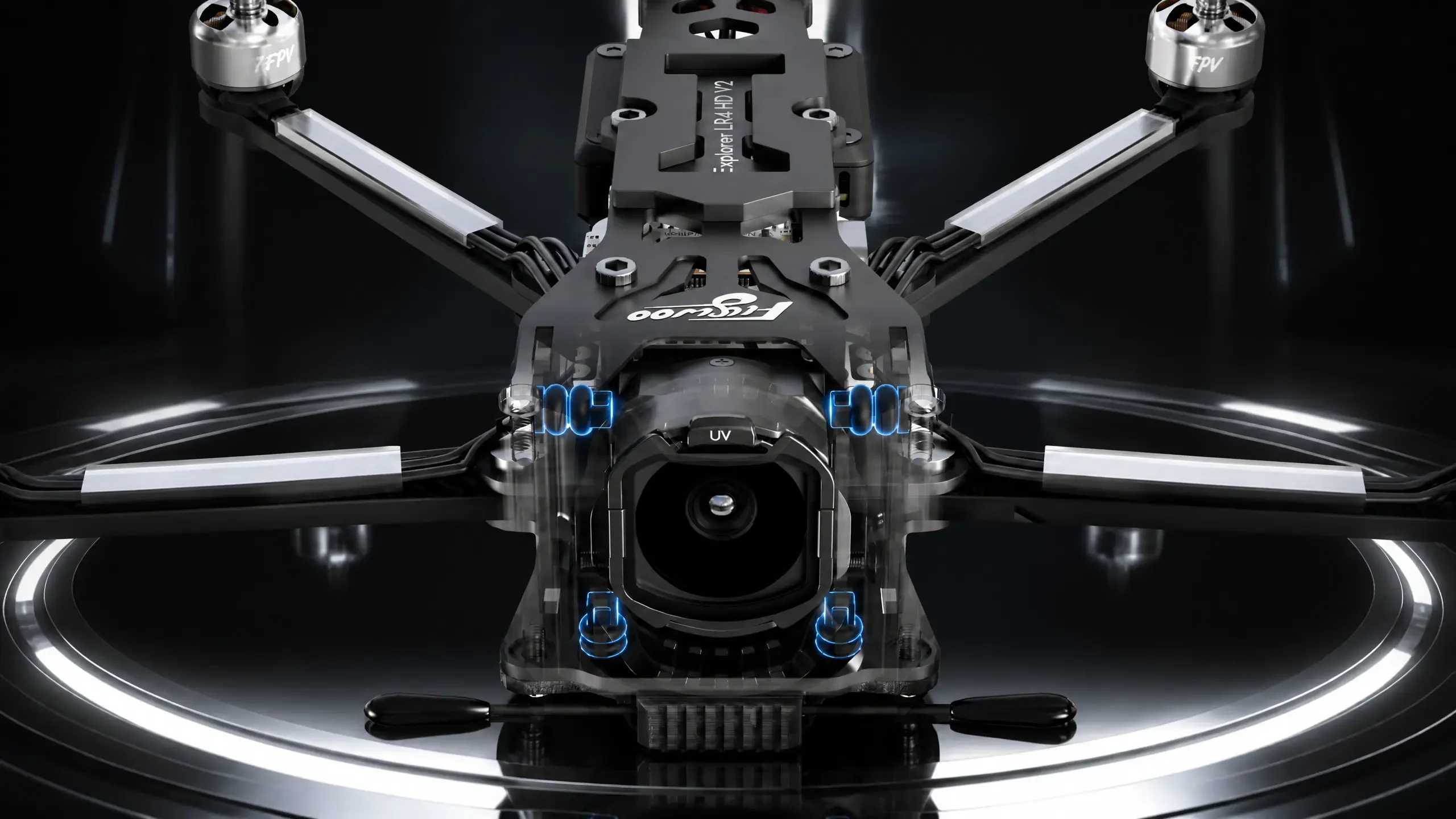Explorer LR 4 V2 camera damping front view