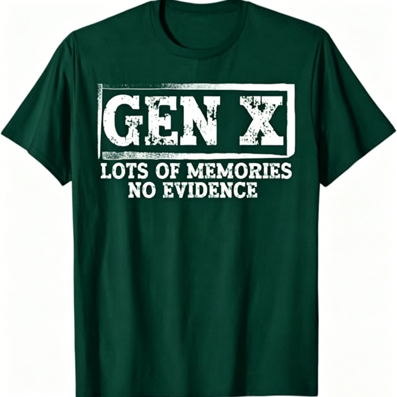 Gen X Lots of Memories No Evidence T-Shirt