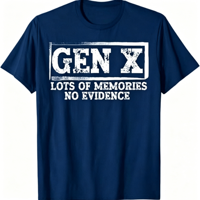 Gen X Lots of Memories No Evidence T-Shirt