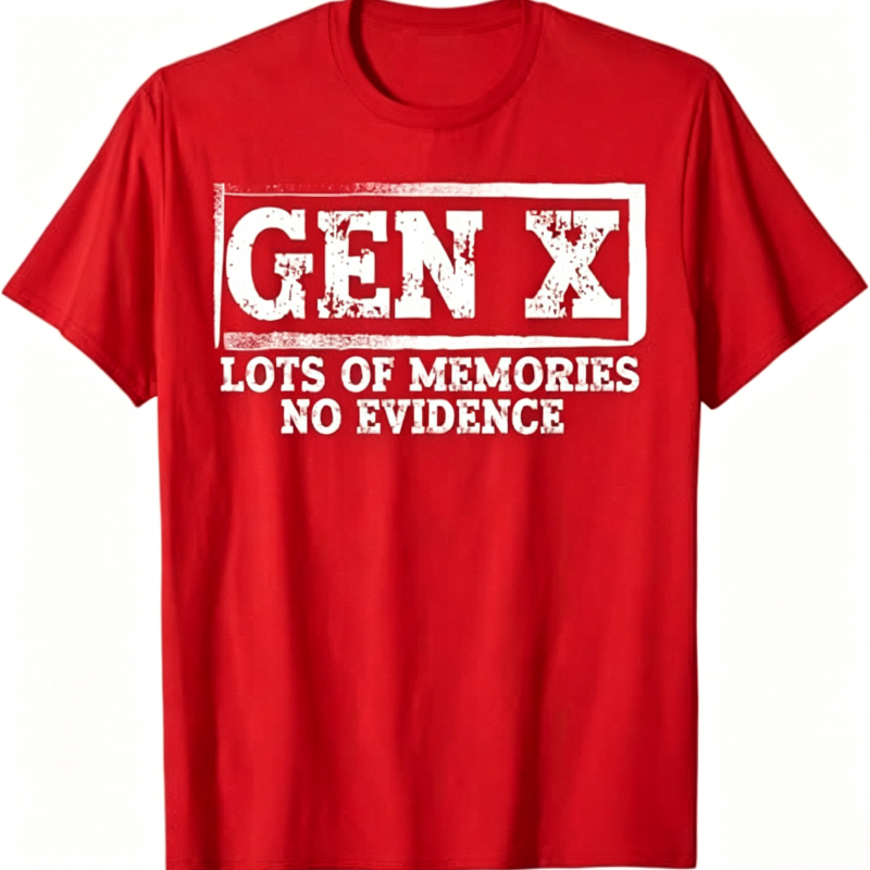 Gen X Lots of Memories No Evidence T-Shirt