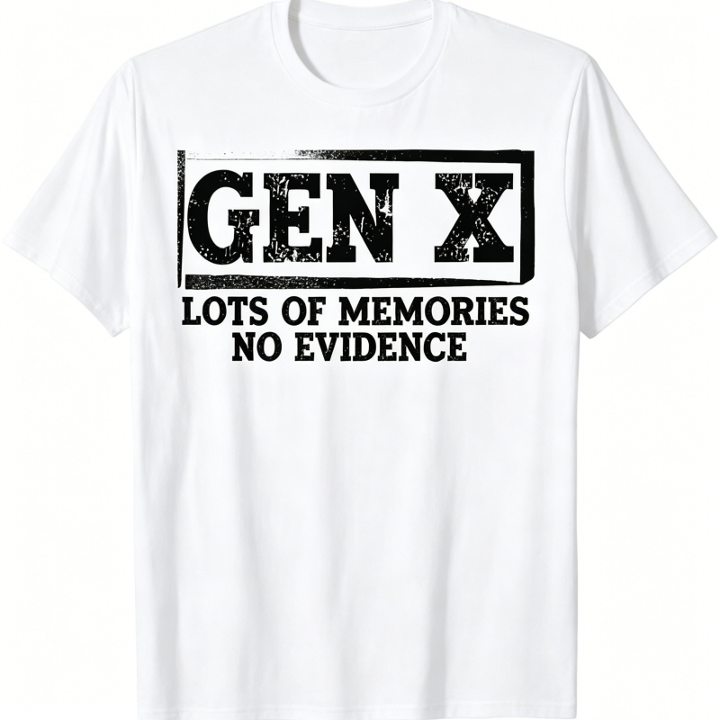 Gen X Lots of Memories No Evidence T-Shirt
