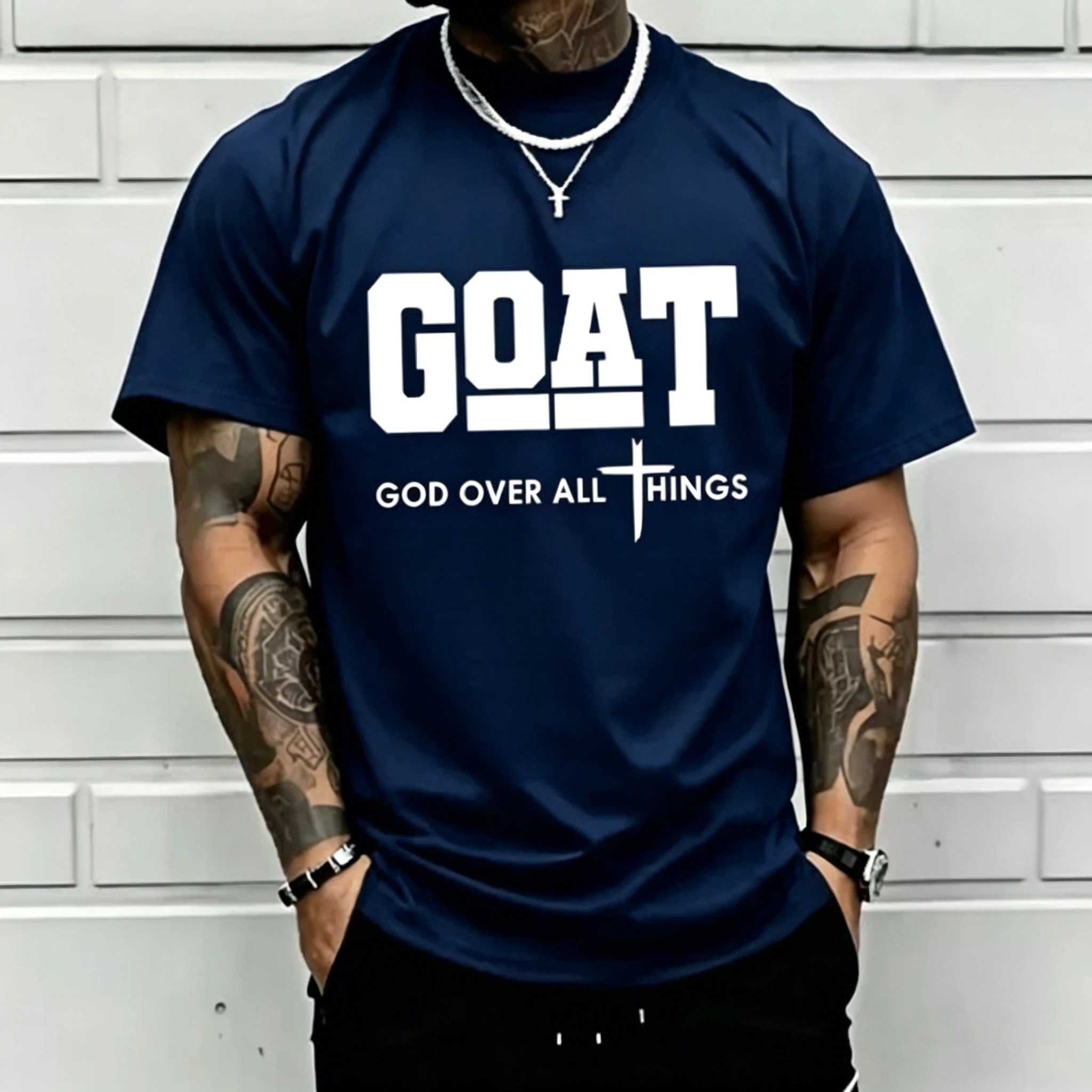 God Over All Things GOAT T-Shirt