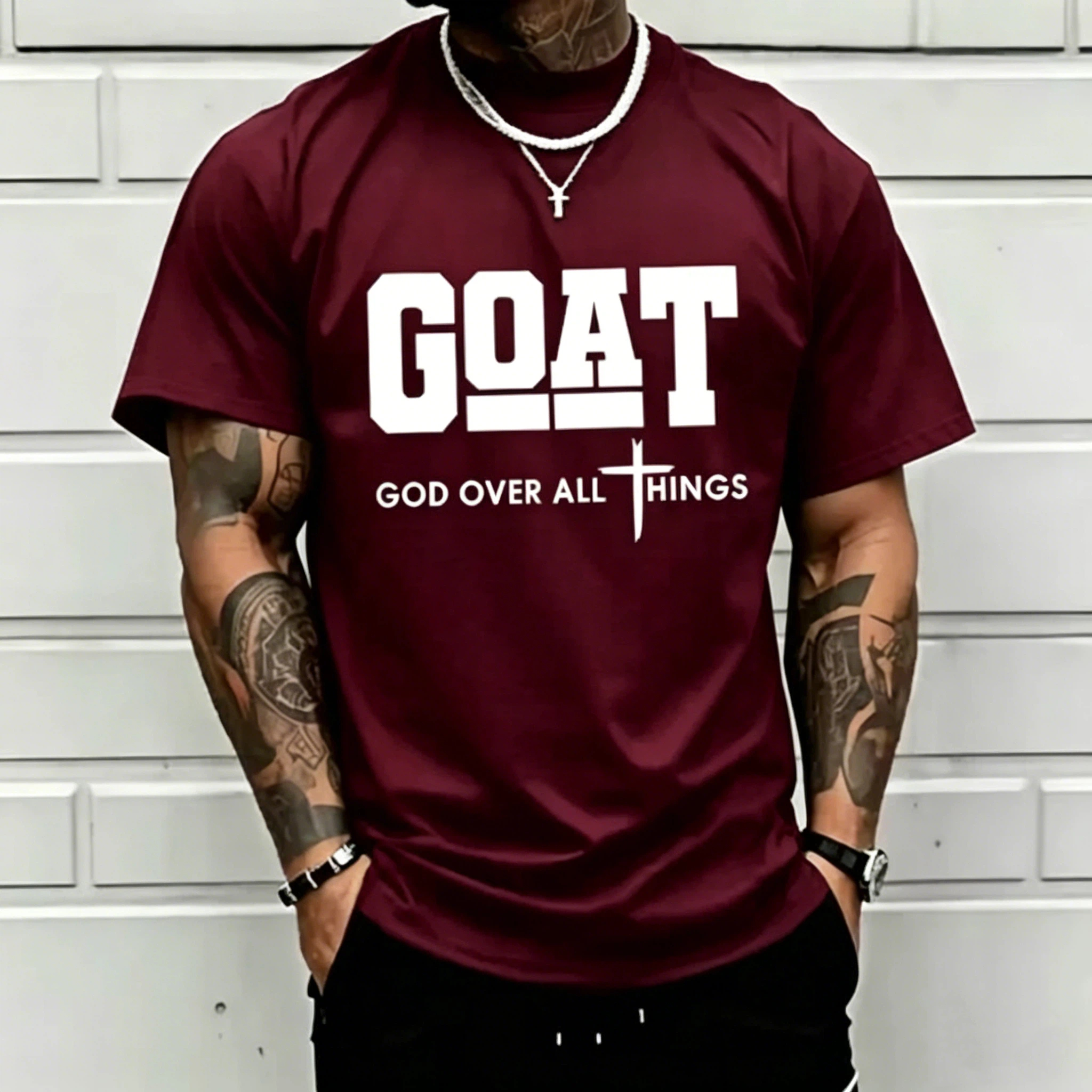 God Over All Things GOAT T-Shirt