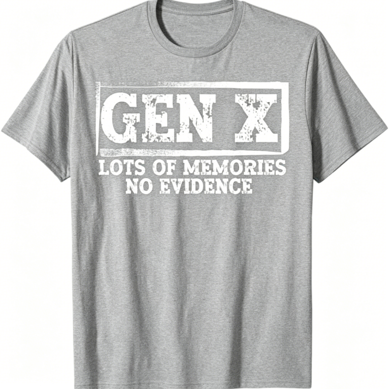 Gen X Lots of Memories No Evidence T-Shirt