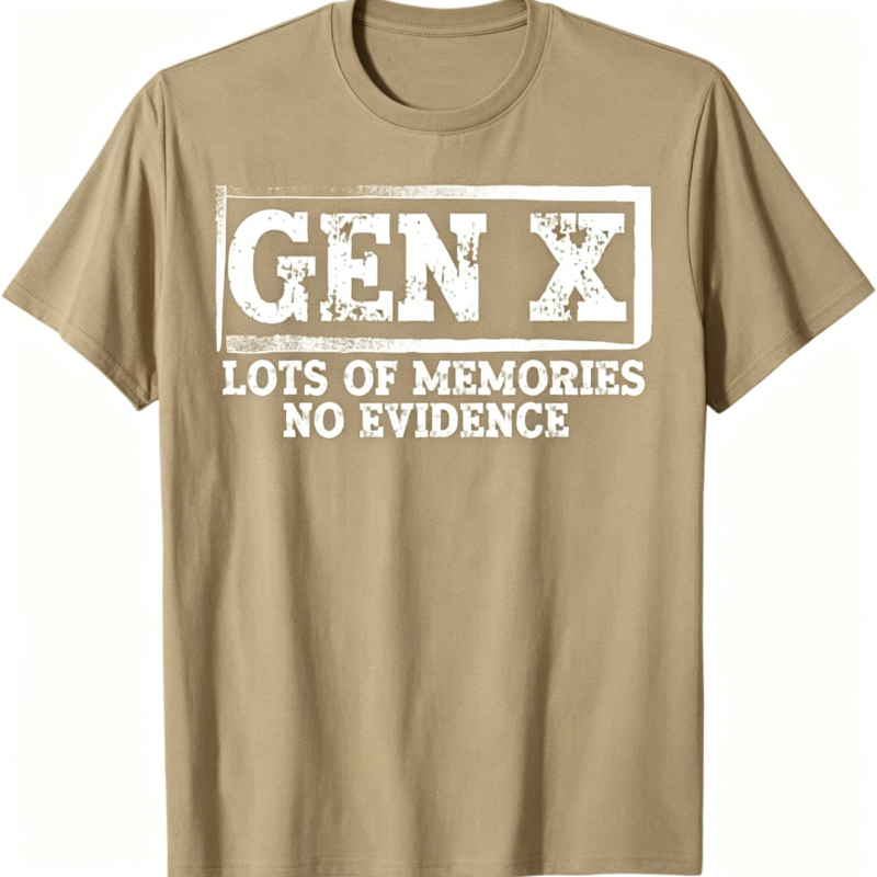 Gen X Lots of Memories No Evidence T-Shirt