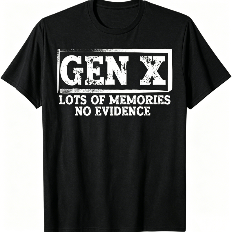 Gen X Lots of Memories No Evidence T-Shirt